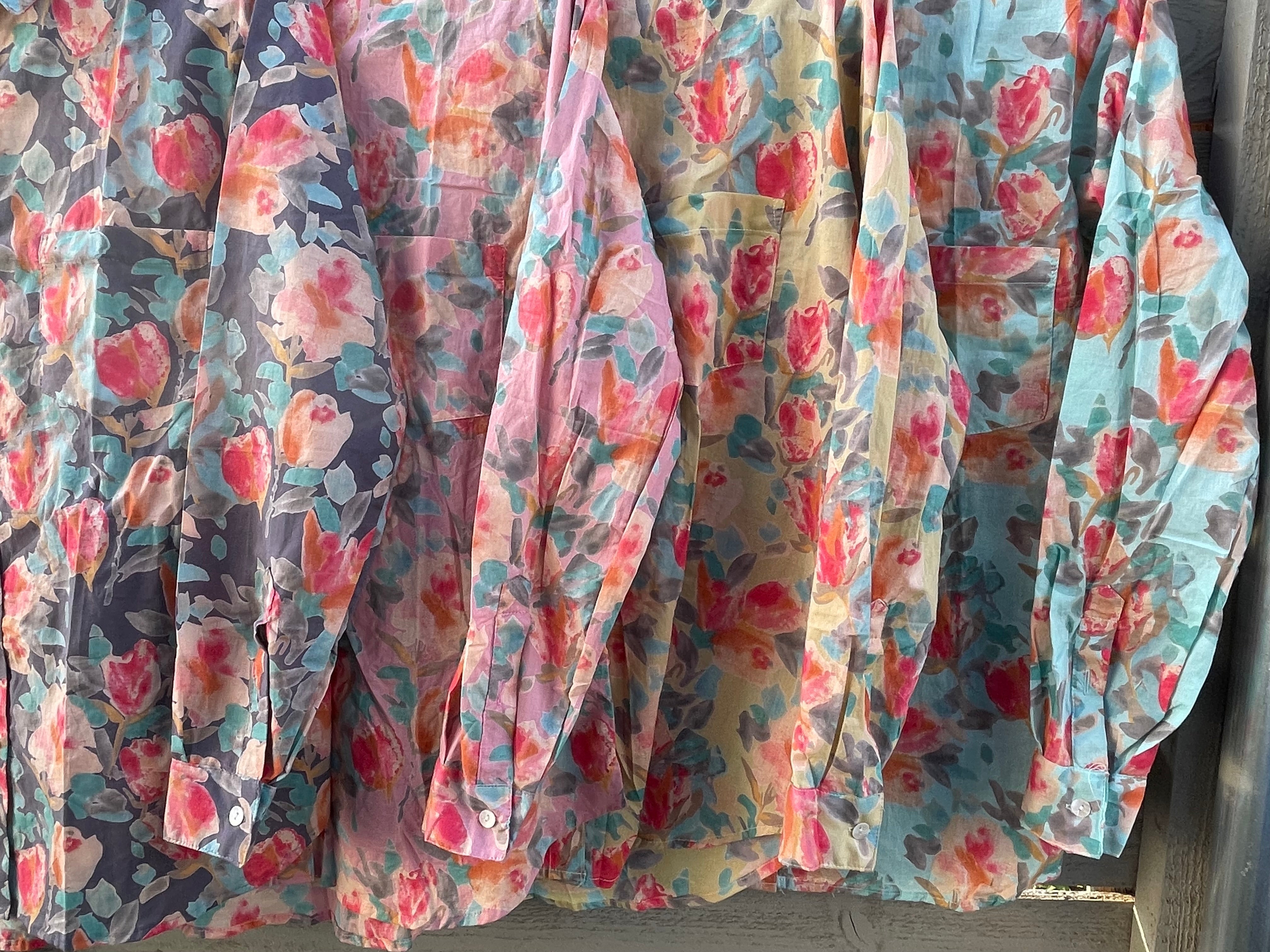 Good Boyfriend Shirt - Watercolor Floral Charcoal Grey