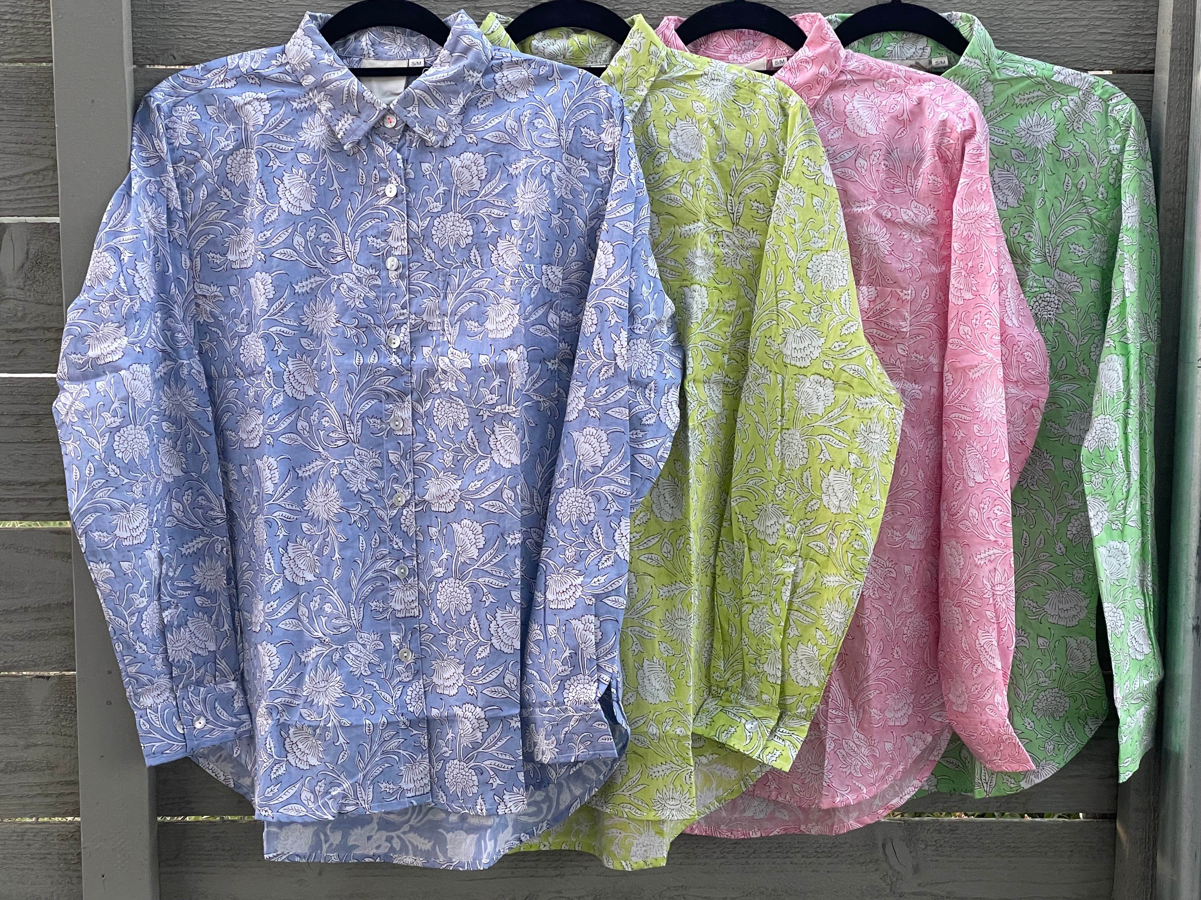 Good Boyfriend Shirt Floral Escape Citron Olive Oil