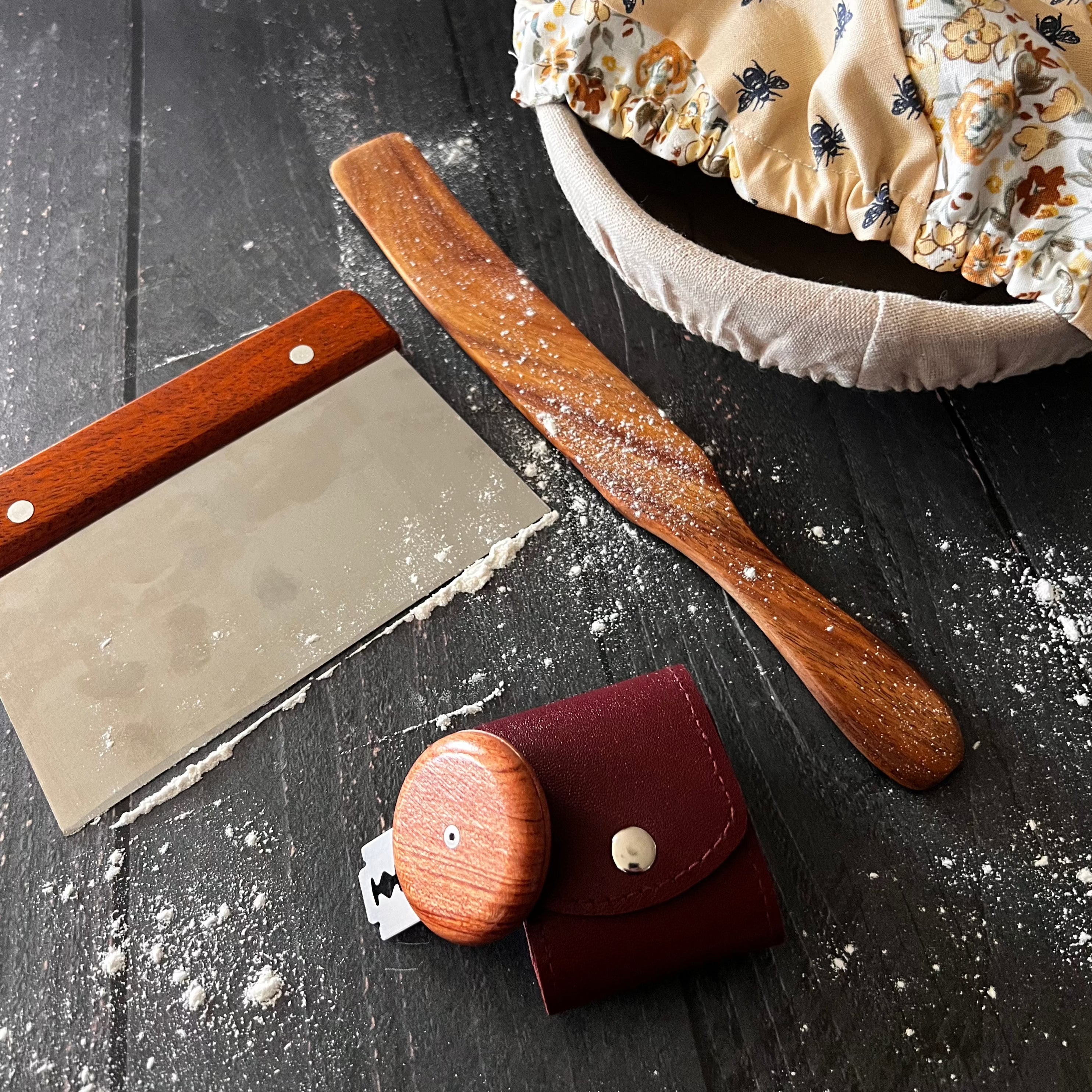 Beechwood bread lame with retractable razor blade — Five Oaks Farm