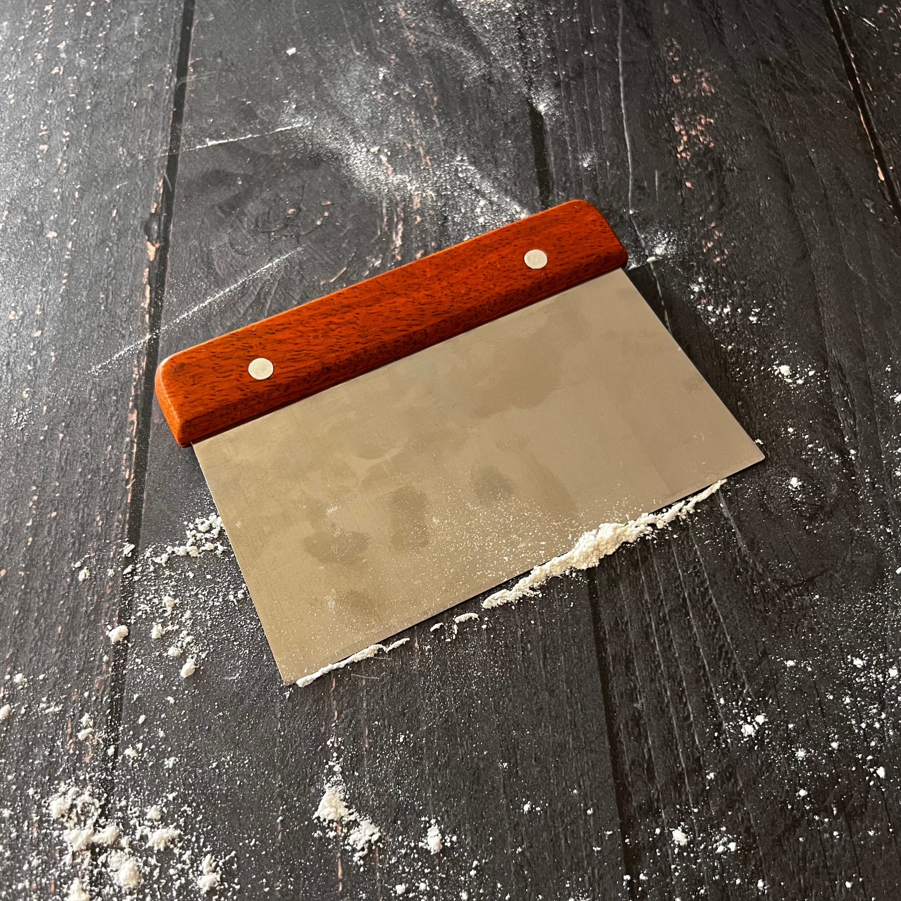 Handmade wooden bench scraper by Five Oaks Farm