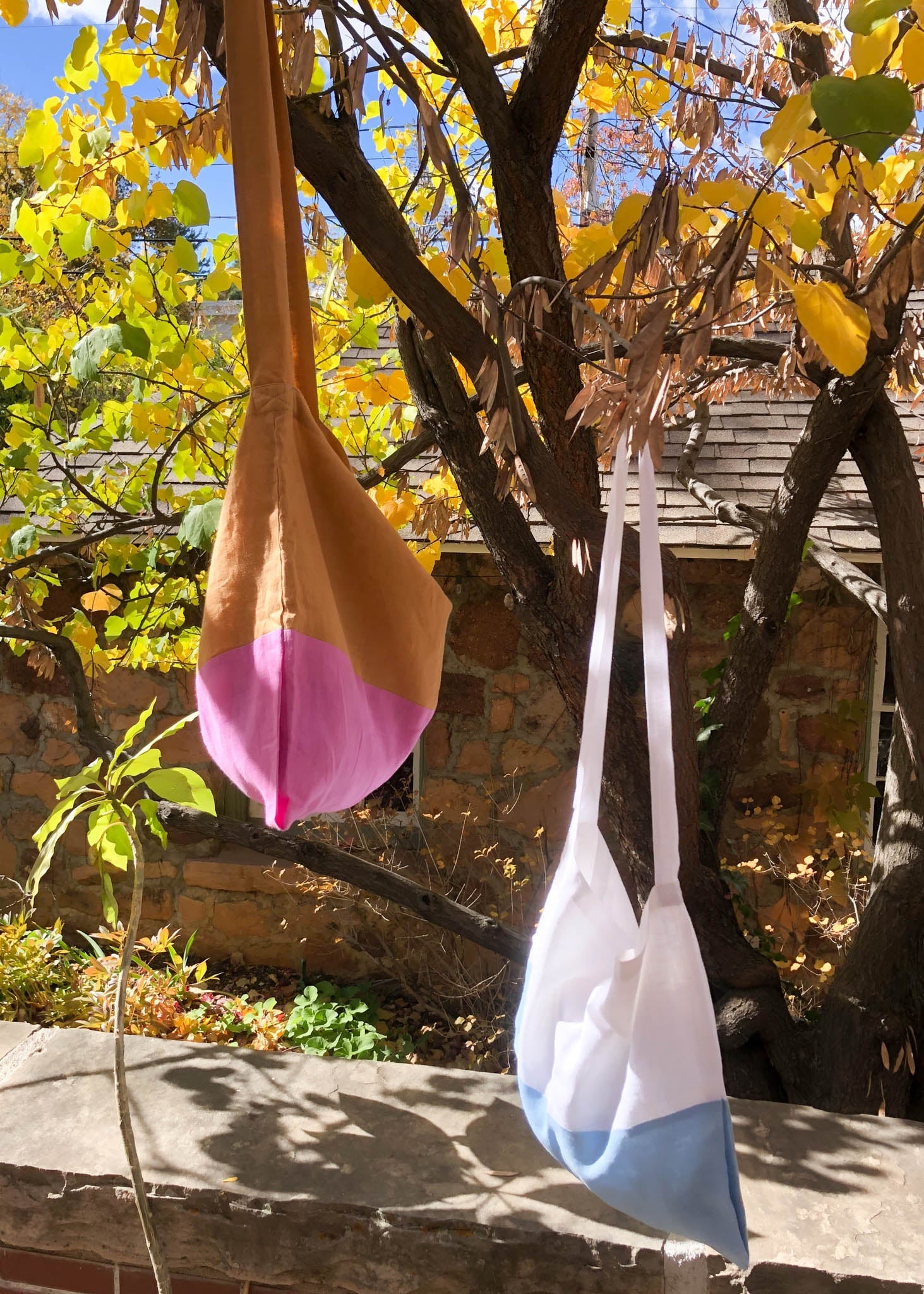 Farmers Market Bag - White & Sky Linen