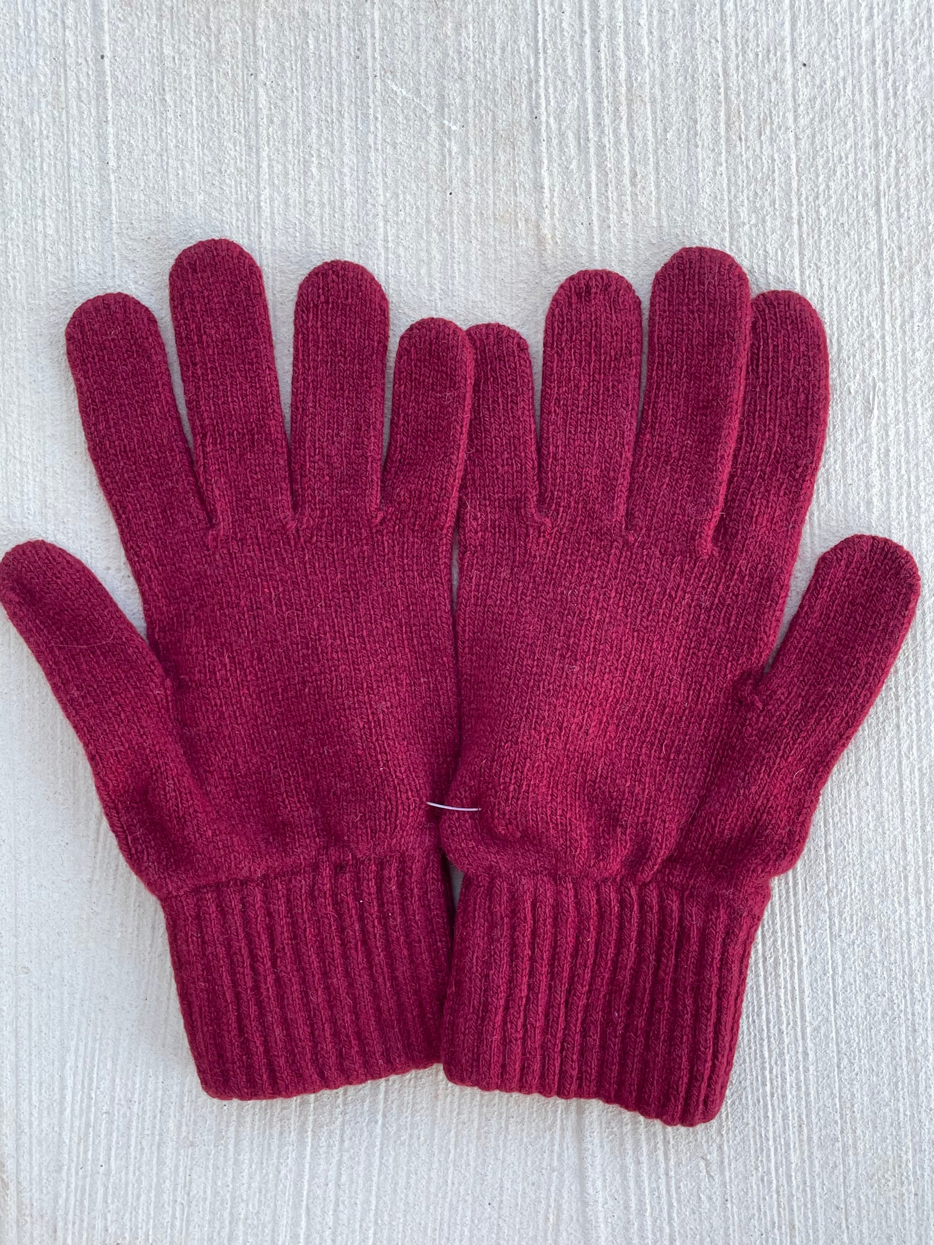 Bedford Recycled Cashmere Gloves - Bordeaux