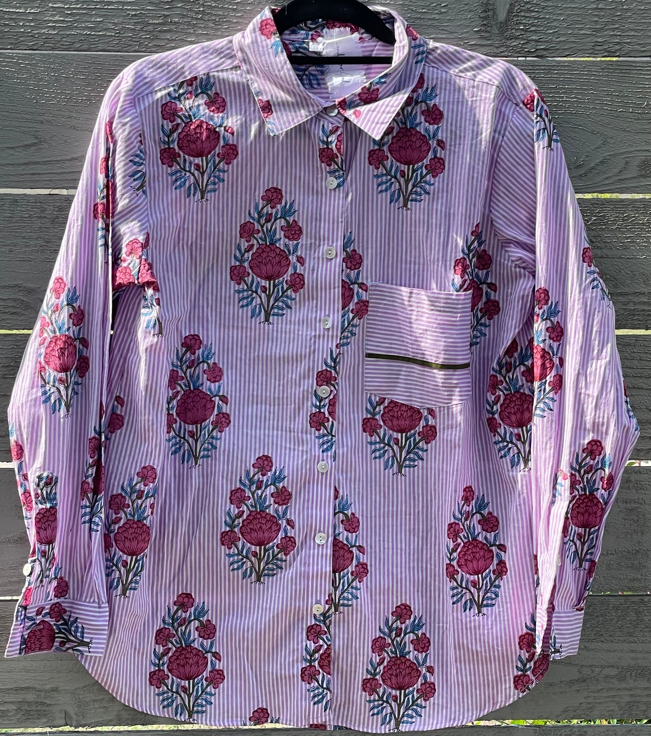 Good Boyfriend Shirt - Avalon Floral Lavender