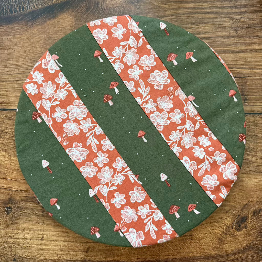 Medium cotton bowl & banneton cover — reusable, plastic-free, Five Oaks Farm