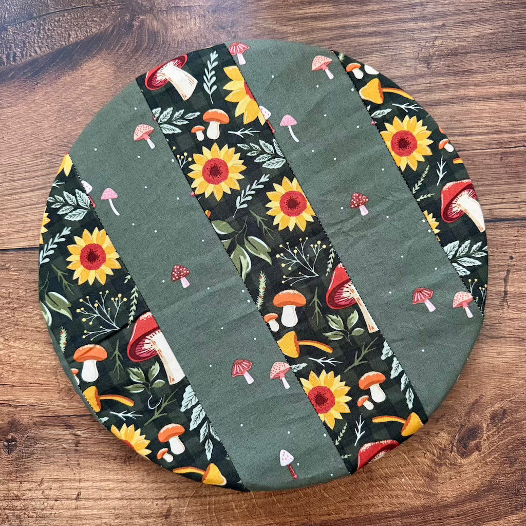 Medium cotton bowl & banneton cover — reusable, plastic-free, Five Oaks Farm