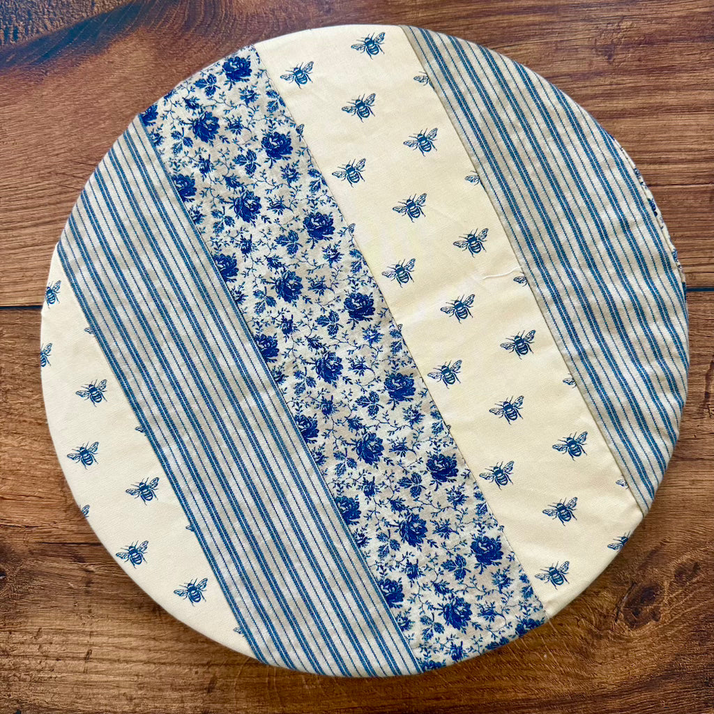 Medium cotton bowl & banneton cover — reusable, plastic-free, Five Oaks Farm
