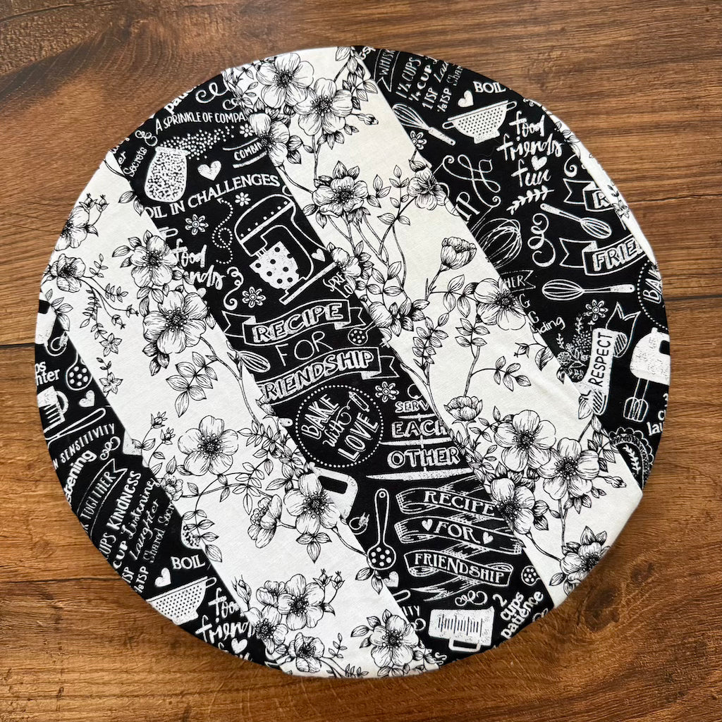 Medium cotton bowl & banneton cover — reusable, plastic-free, Five Oaks Farm