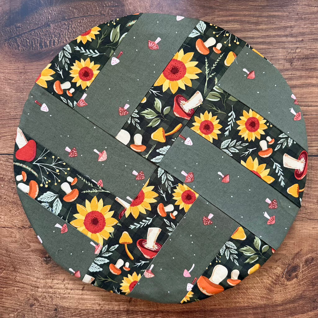 Large cotton bowl cover by Five Oaks Farm — reusable, plastic-free