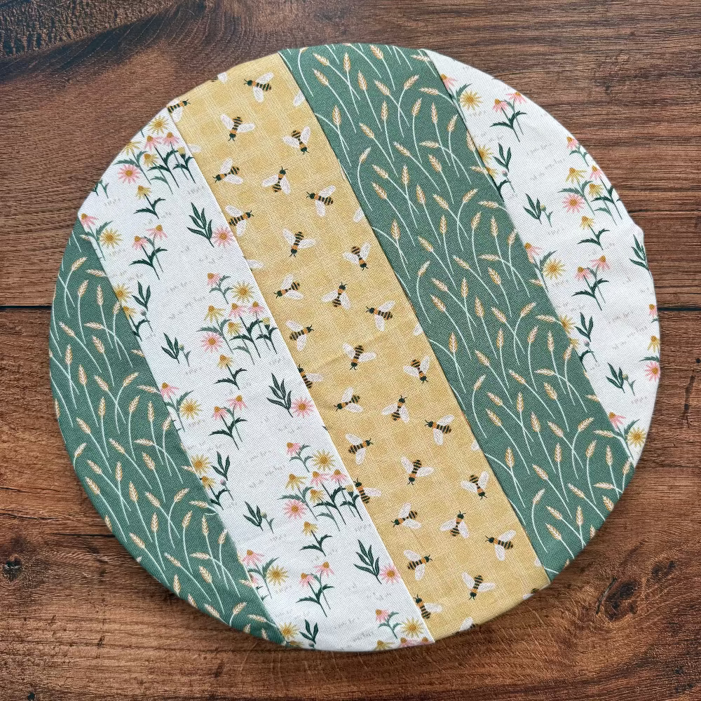 Medium cotton bowl & banneton cover — reusable, plastic-free, Five Oaks Farm