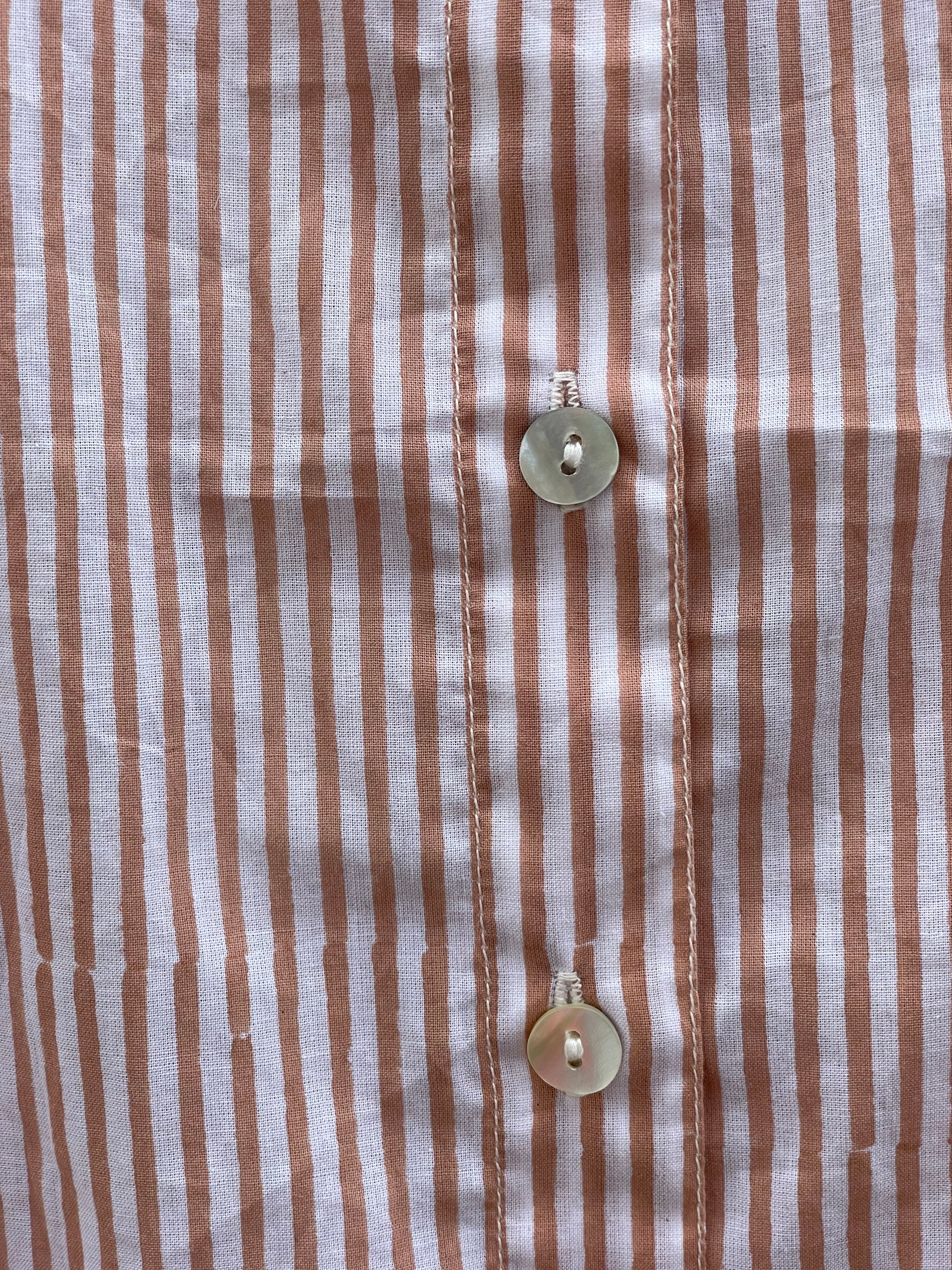 Good Boyfriend Shirt - Menswear Stripe Mocha
