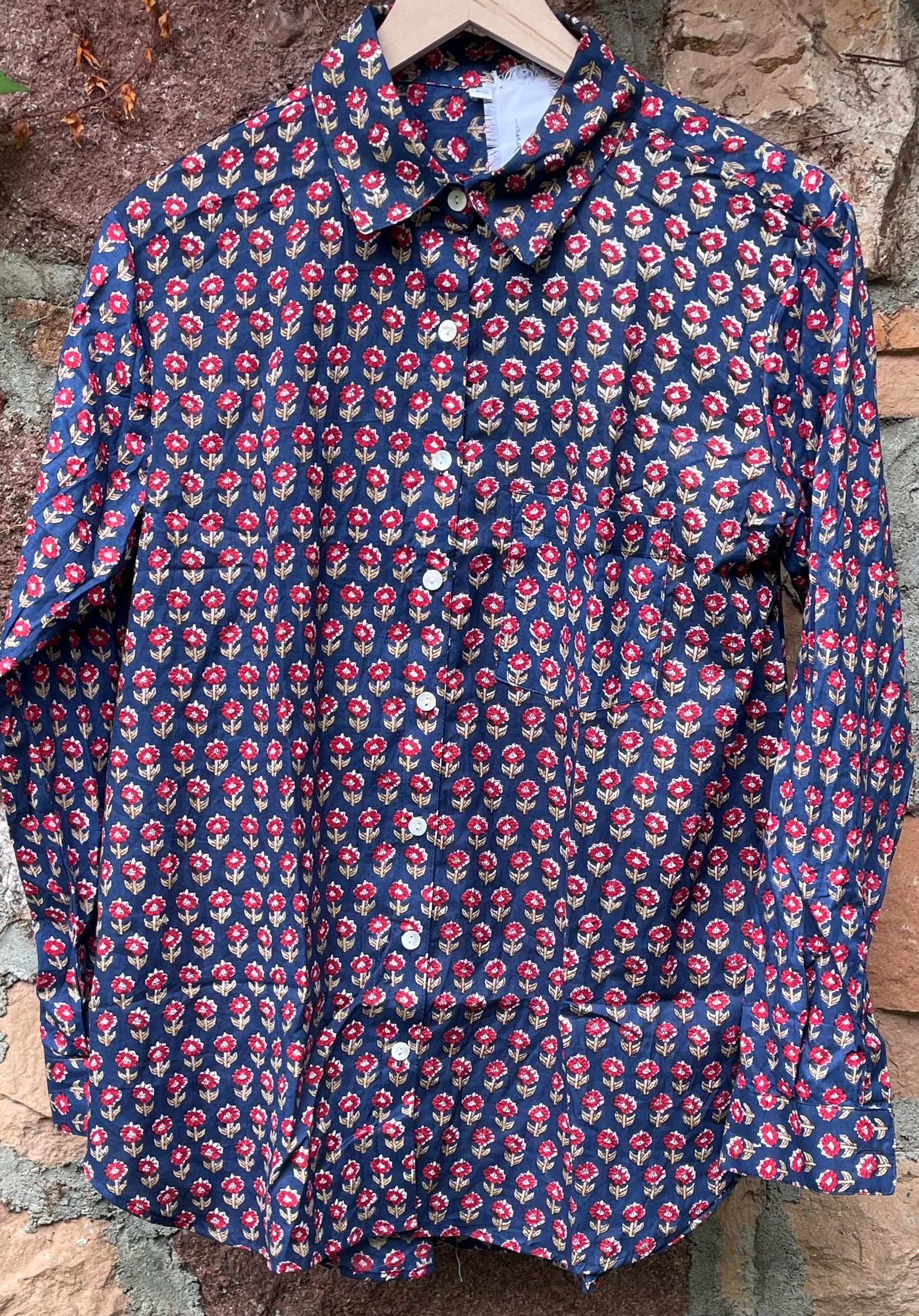 Good Boyfriend Shirt - Emory Floral Navy