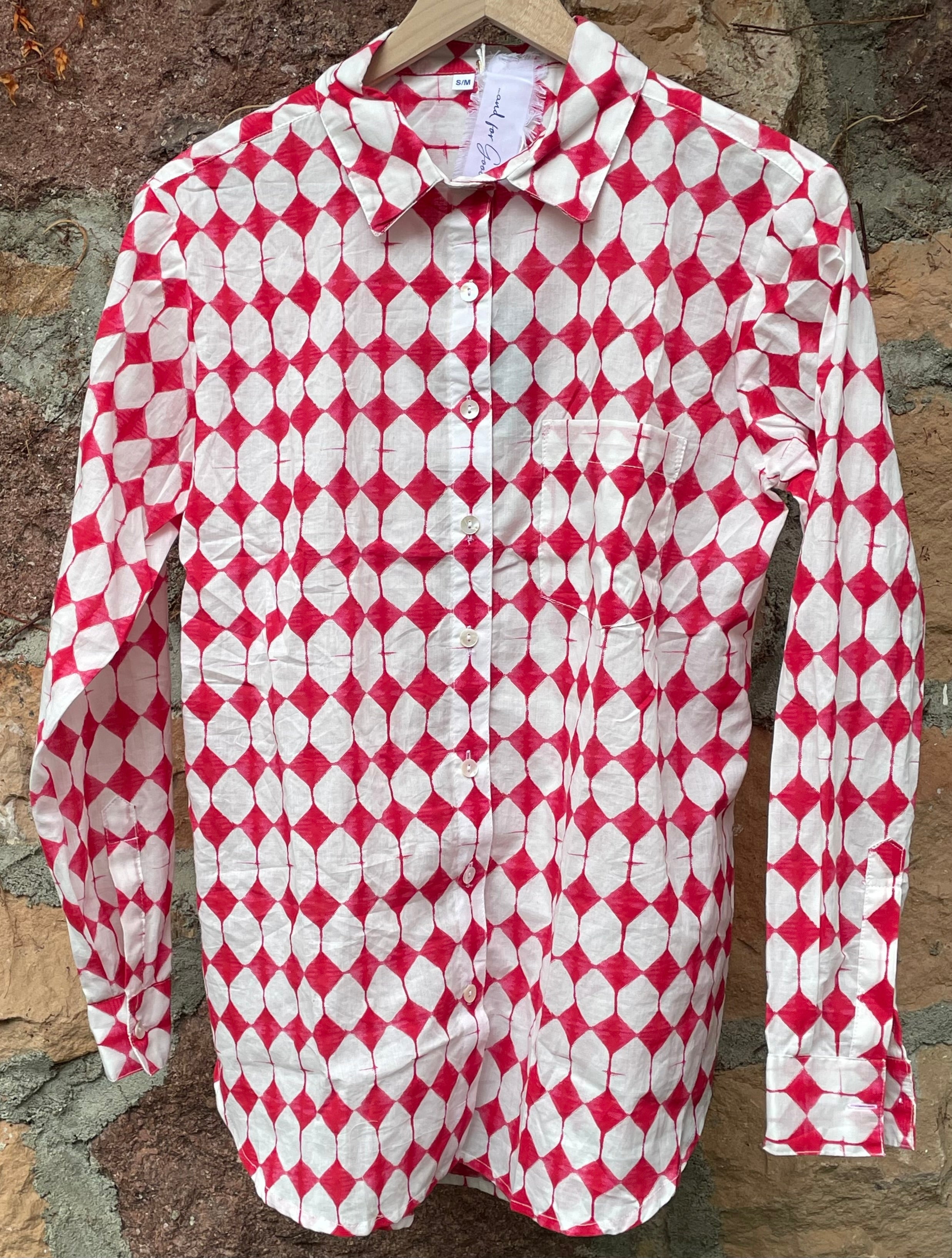 Good Boyfriend Shirt - Shibori Diamonds Rose