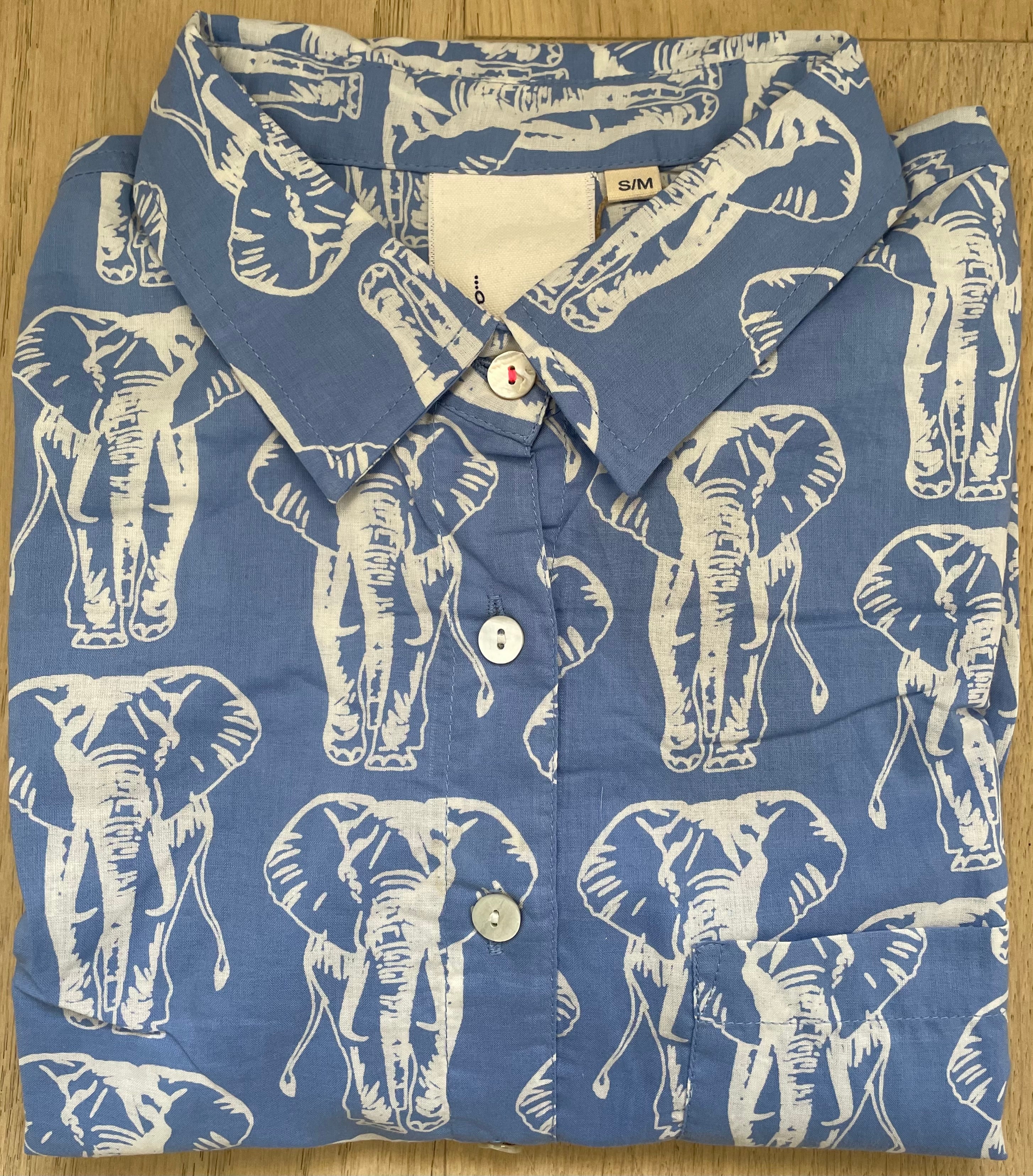 Good Boyfriend Shirt - Elephants Bluebird