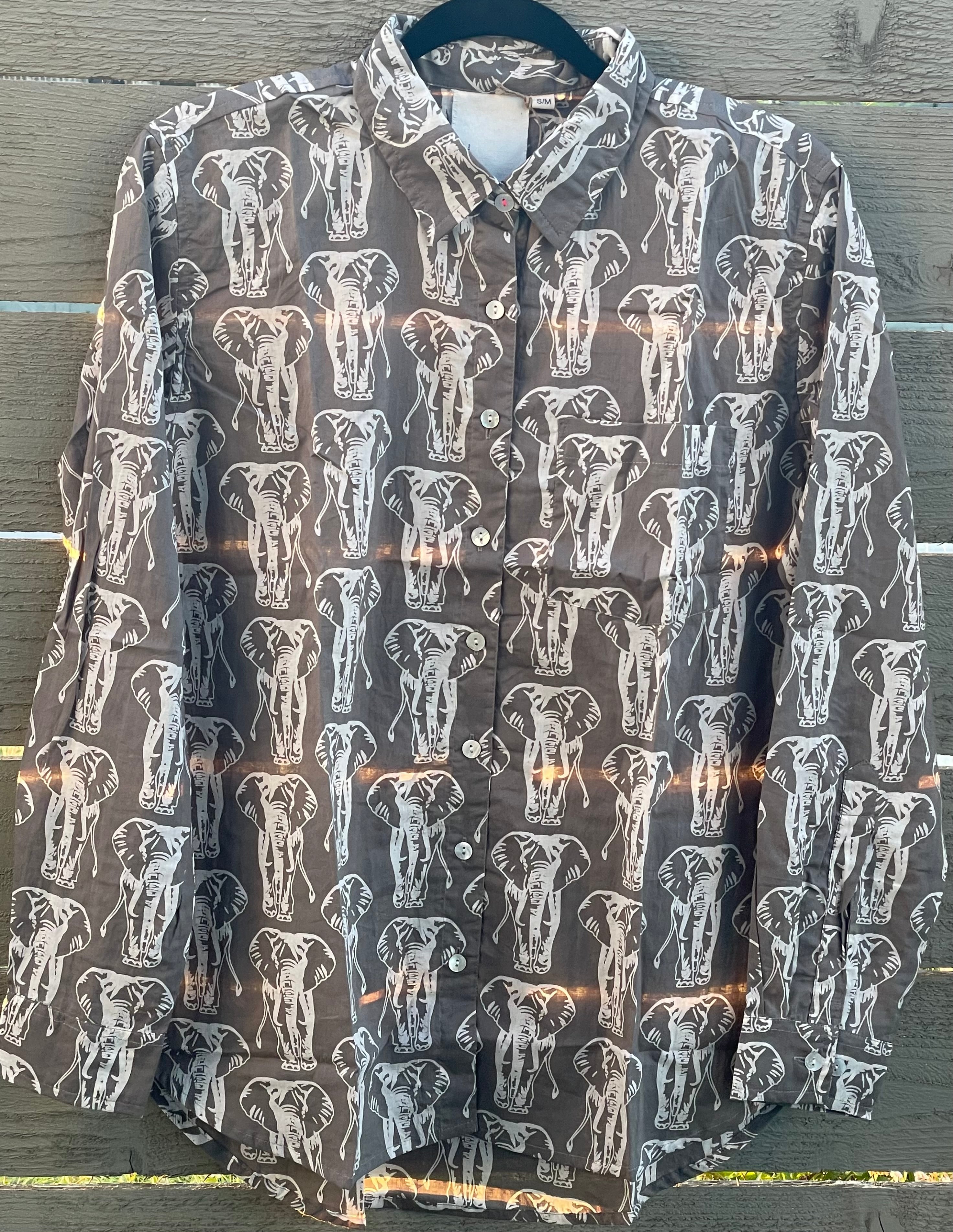 Good Boyfriend Shirt - Elephants Dove Grey