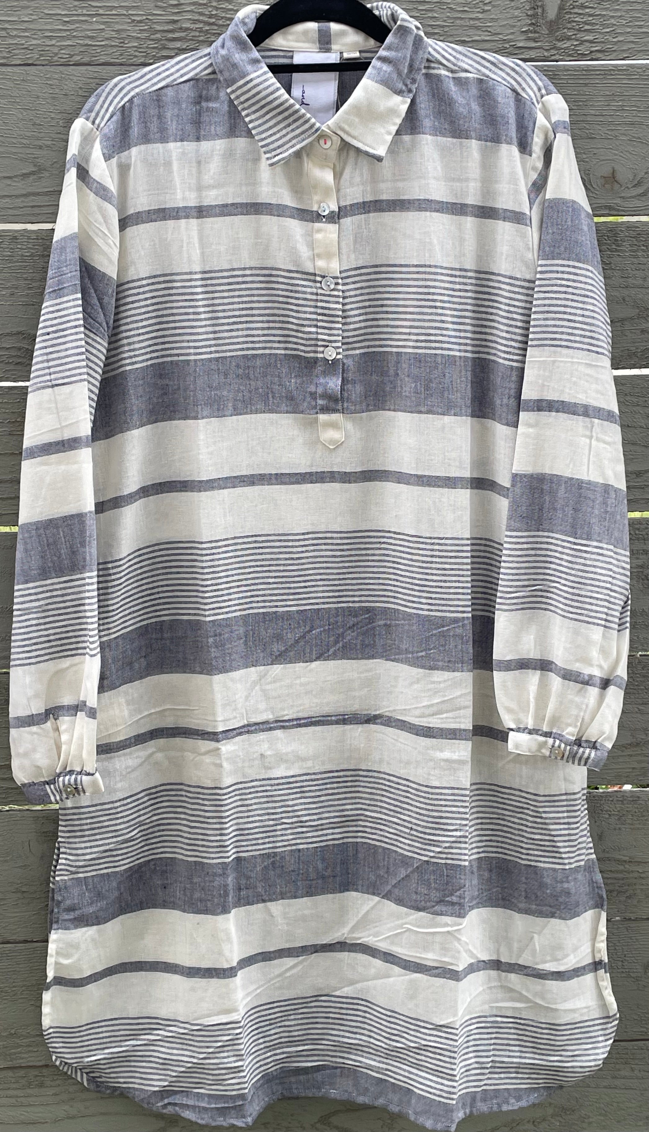 Good Boyfriend ShirtDress - Yarn Dye Stripe