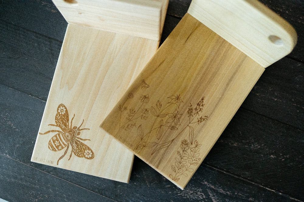 Handmade hardwood vertical cutting board by Five Oaks Farm