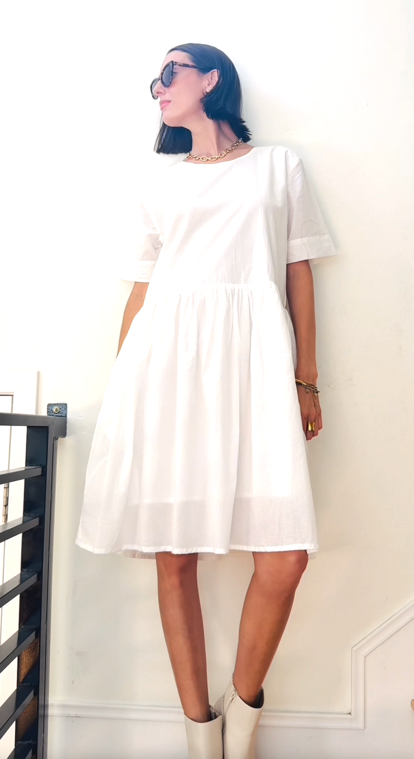 Hudson Dress Ecru