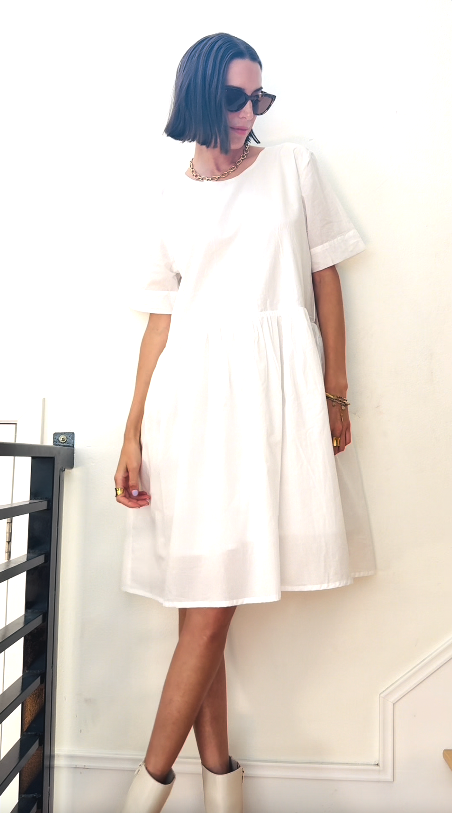 Hudson Dress Ecru