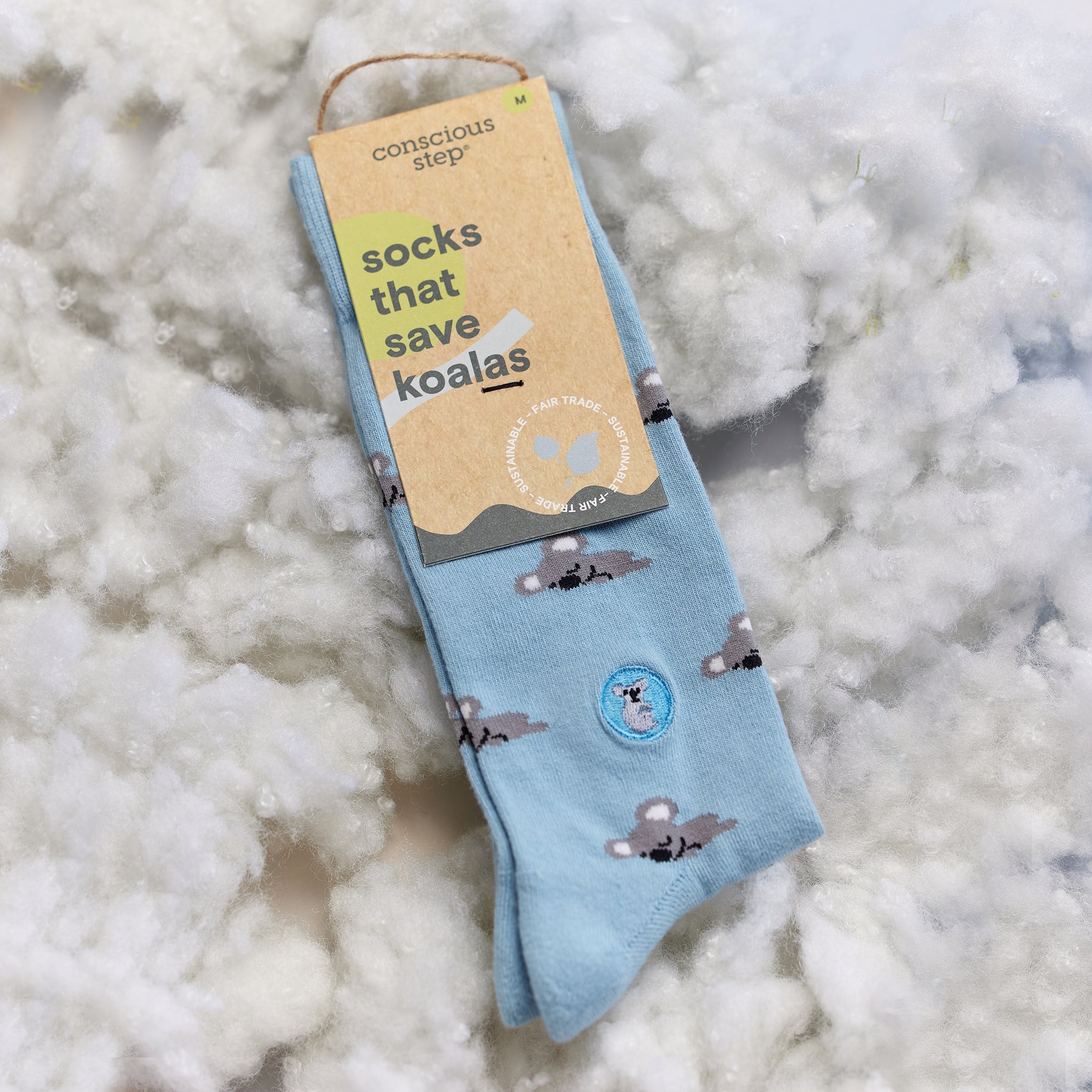 Socks that Save Koalas, pair — Conscious Step organic cotton