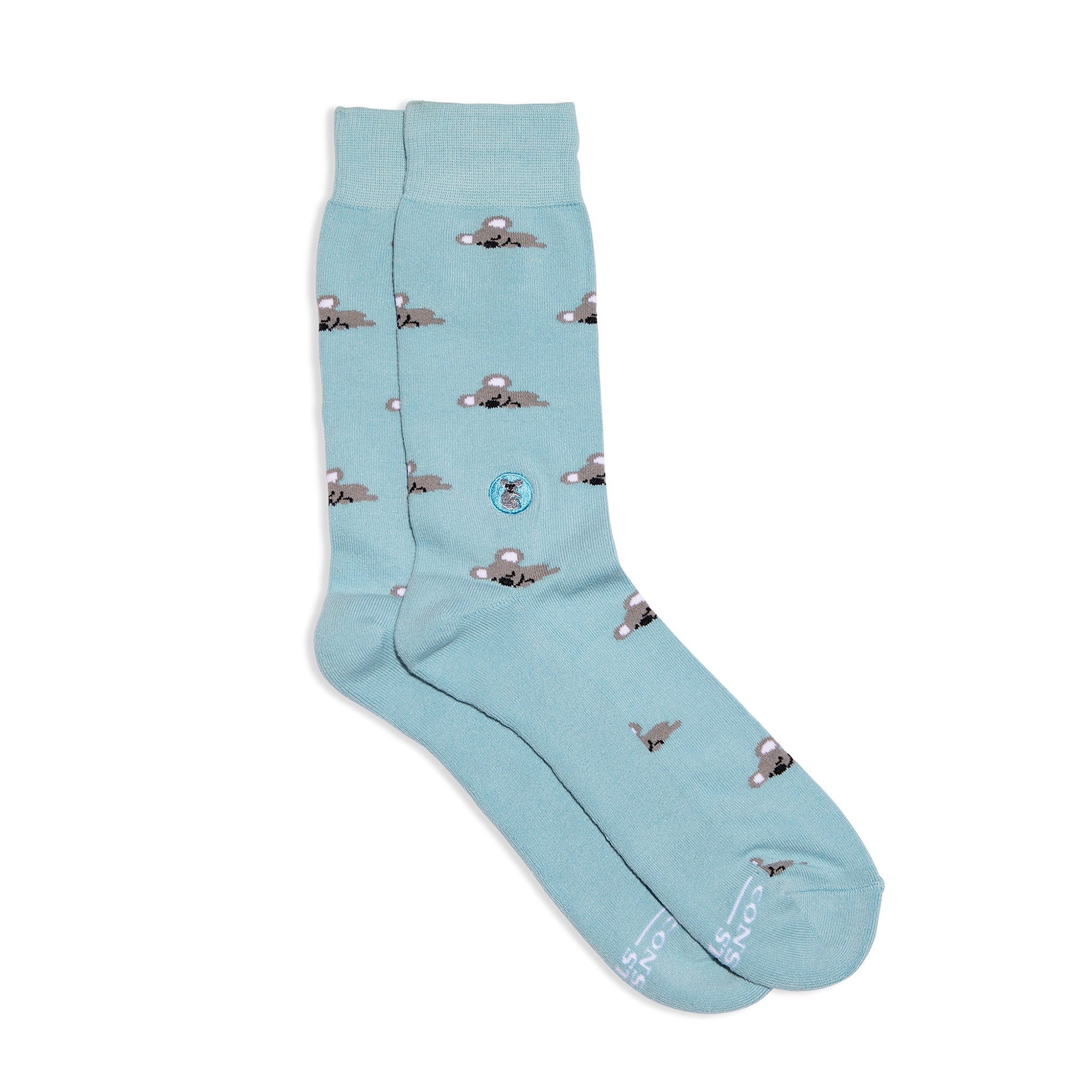 Close-up of koala sock design — Conscious Step