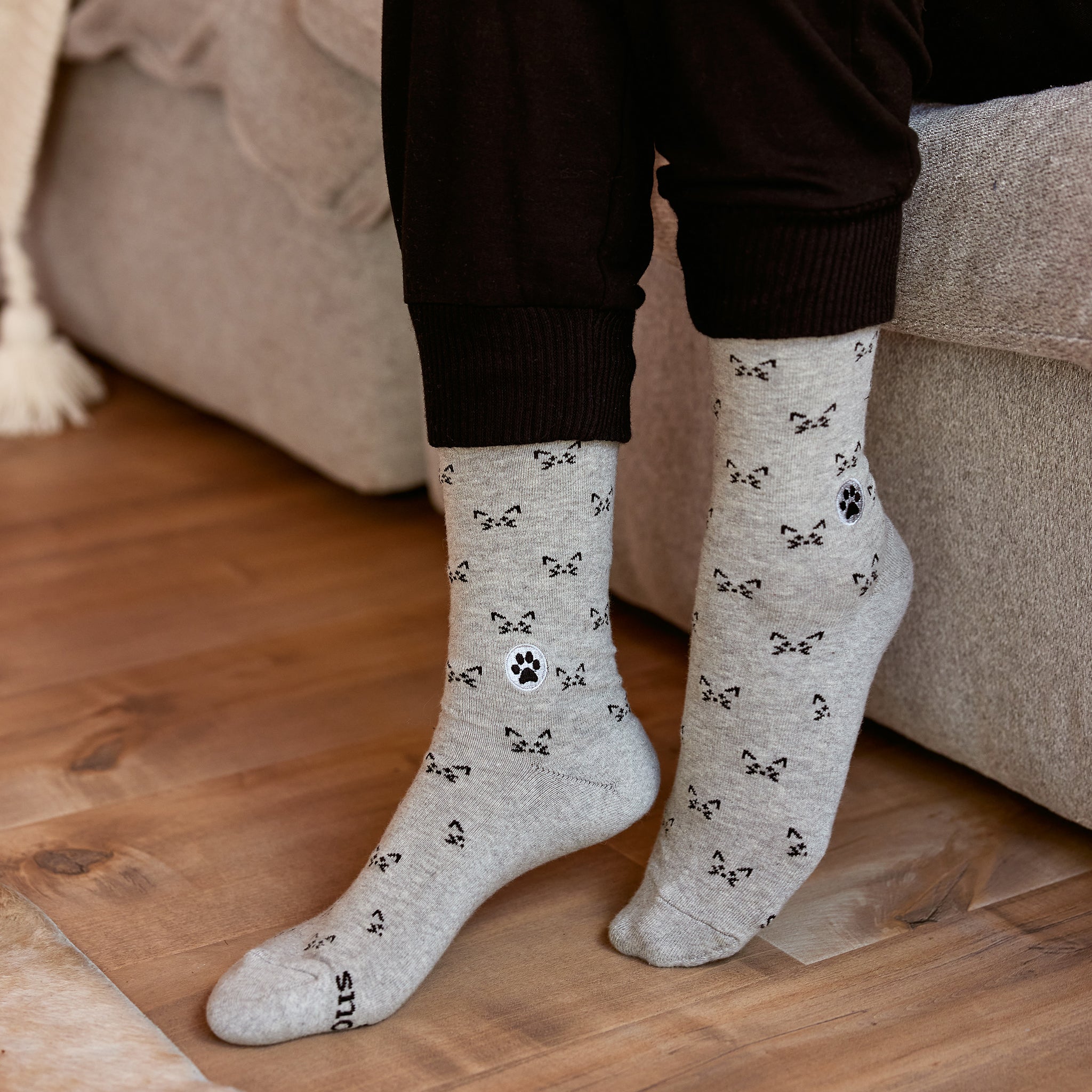 Socks that Save Cats, pair — Conscious Step organic cotton