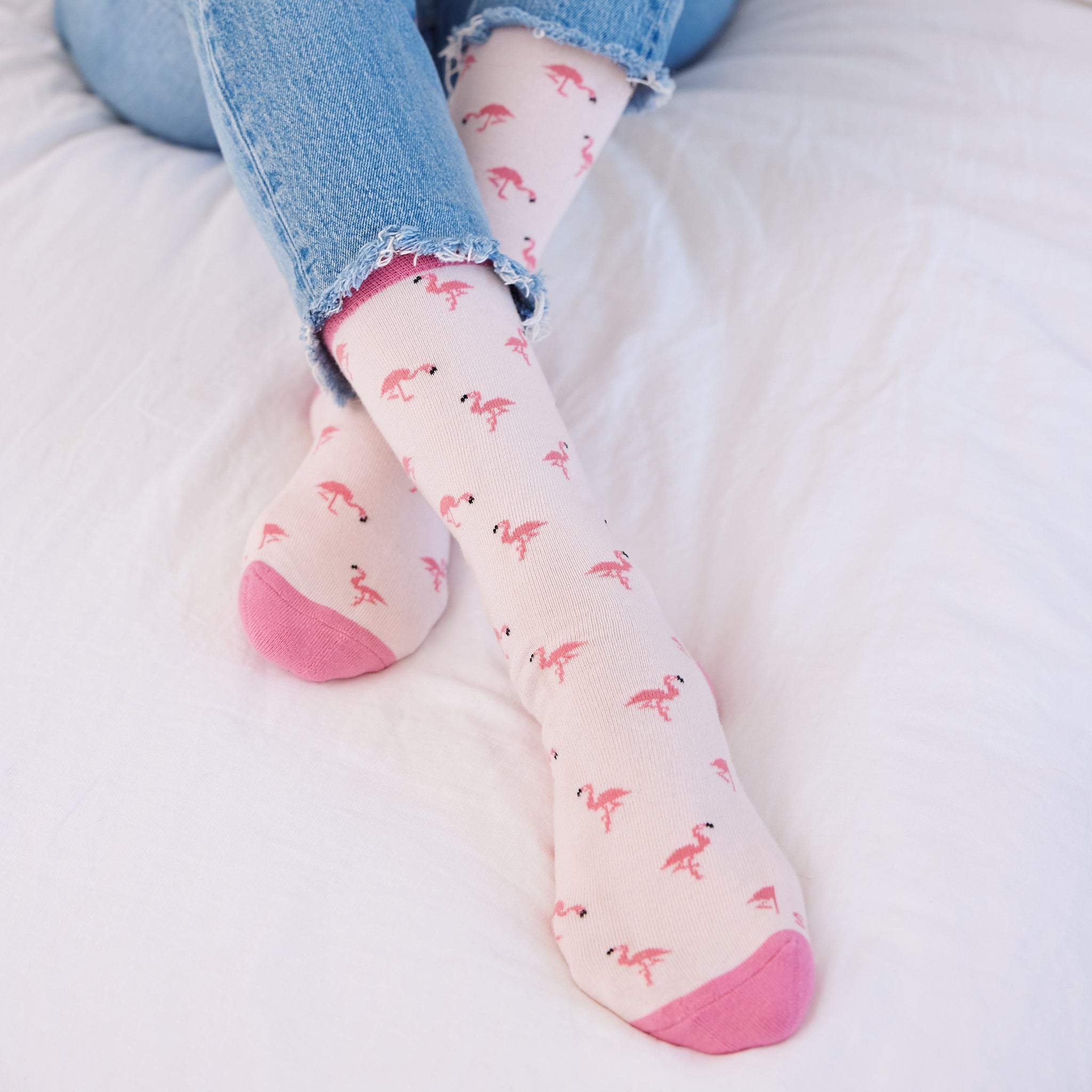 Socks that Protect Flamingos, pair — Conscious Step organic cotton