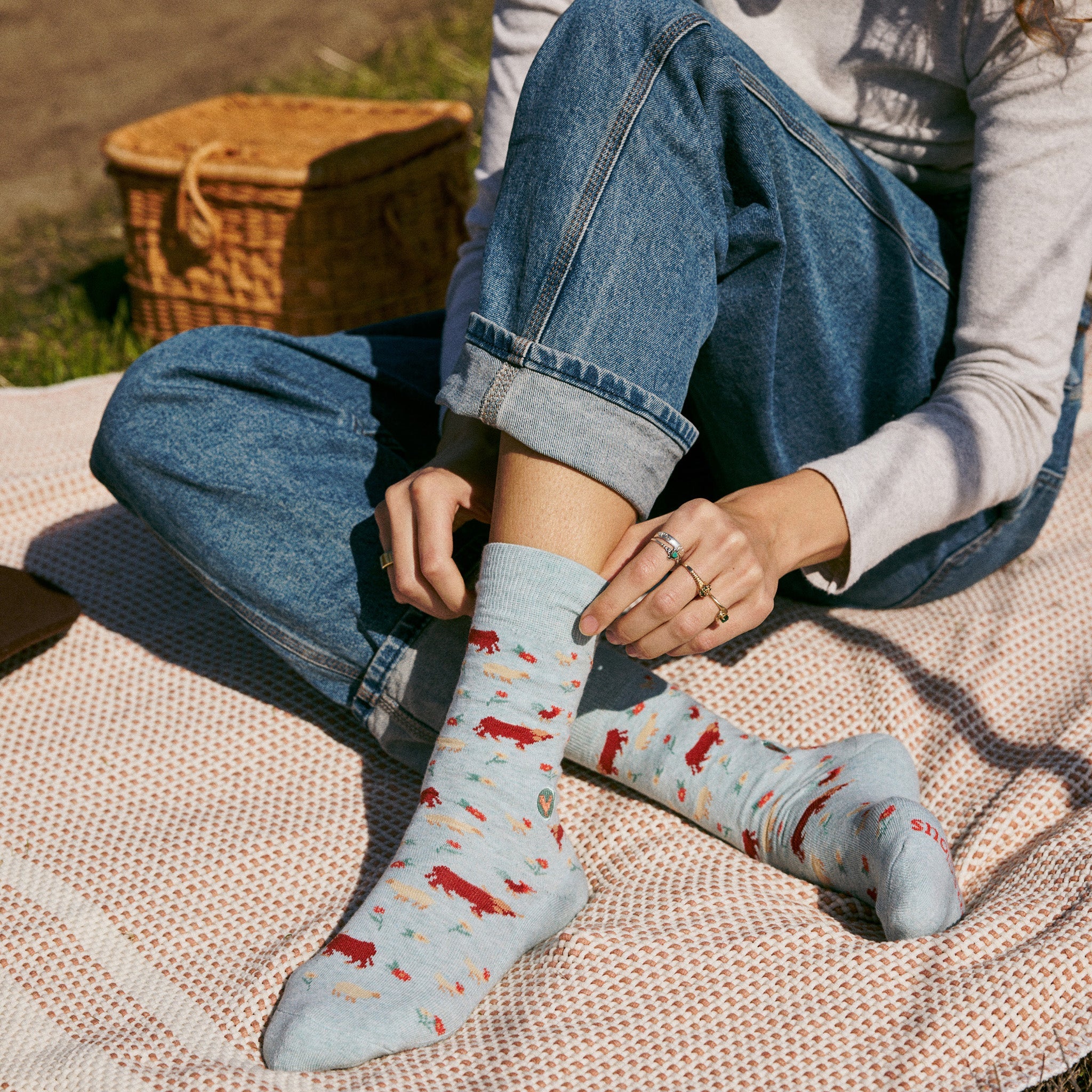 Save Farm Animals Gift Box — organic cotton crew socks with farm animal designs, gives back