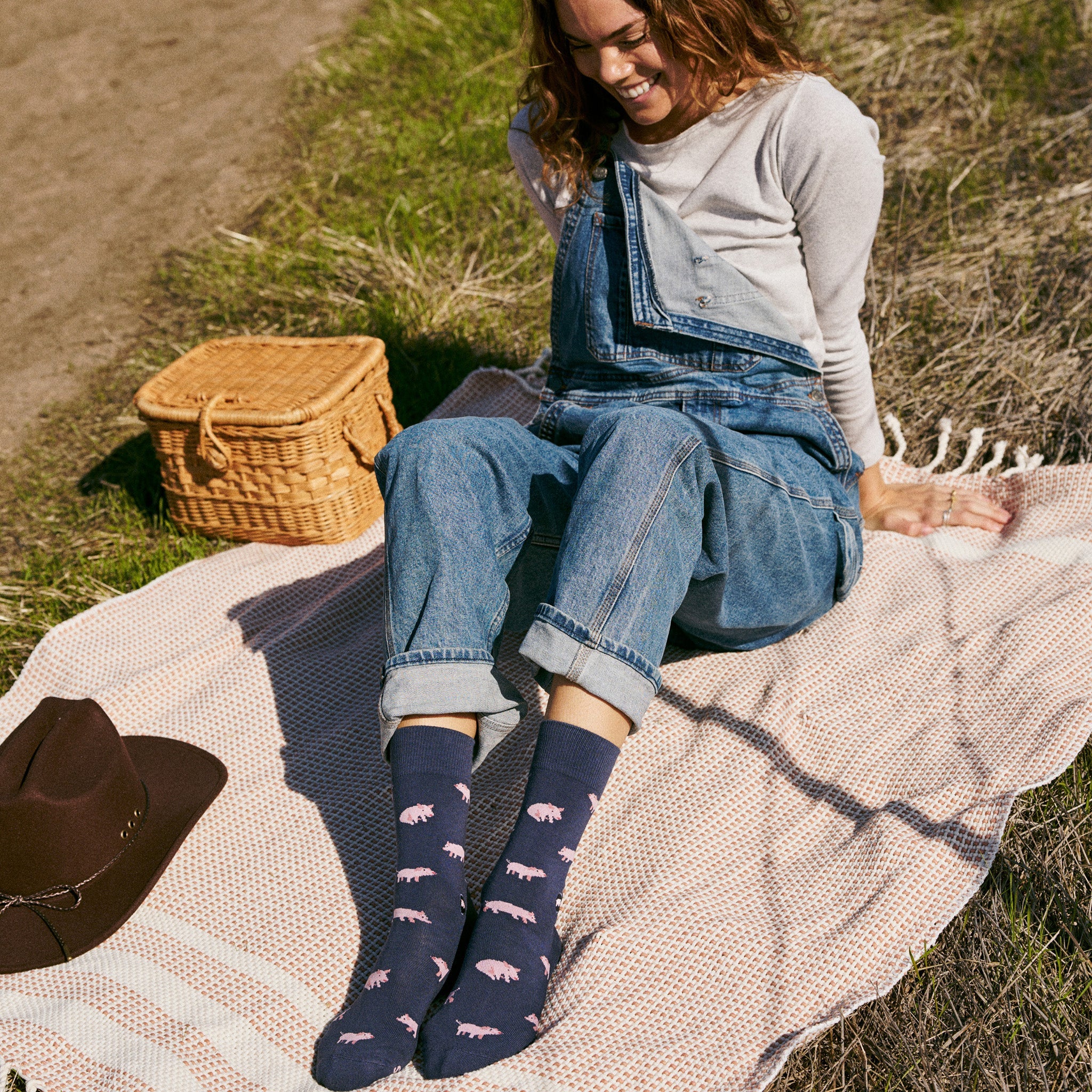 Save Farm Animals Gift Box — organic cotton crew socks with farm animal designs, gives back