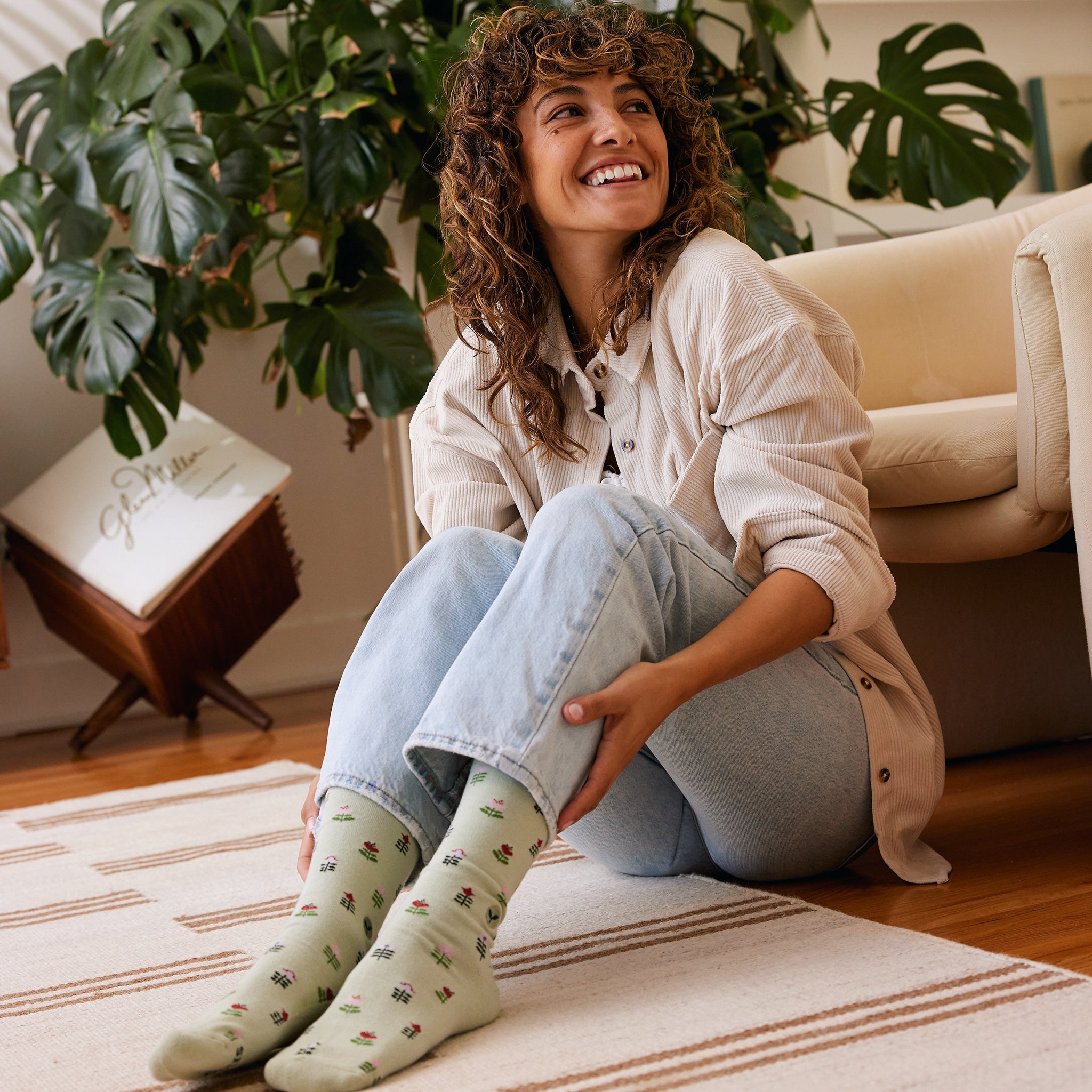 Socks that Plant Trees floral pair — Conscious Step organic cotton