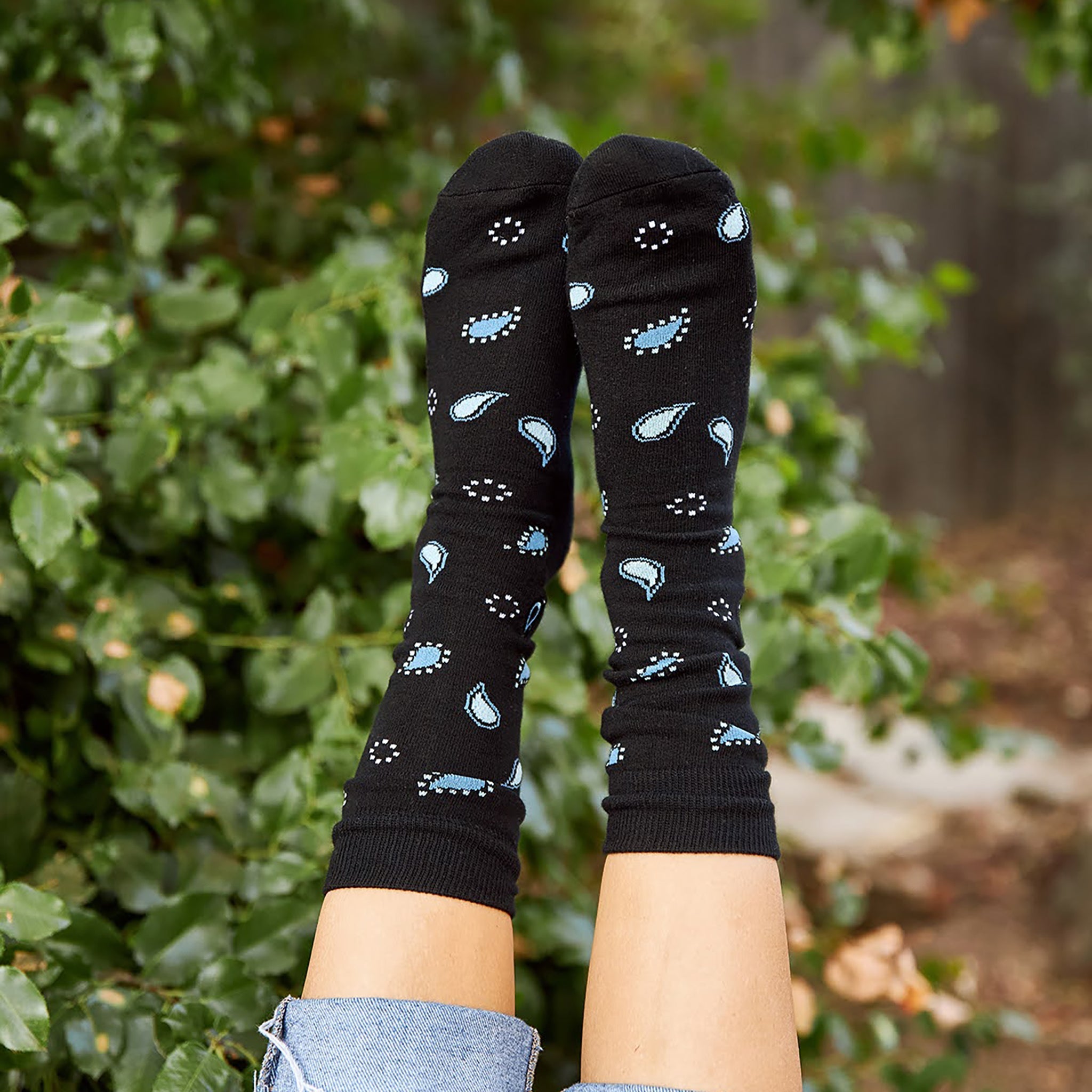 Give Water Gift Box — organic cotton crew sock gift set, 3 pairs, Fairtrade & GOTS, gives clean water