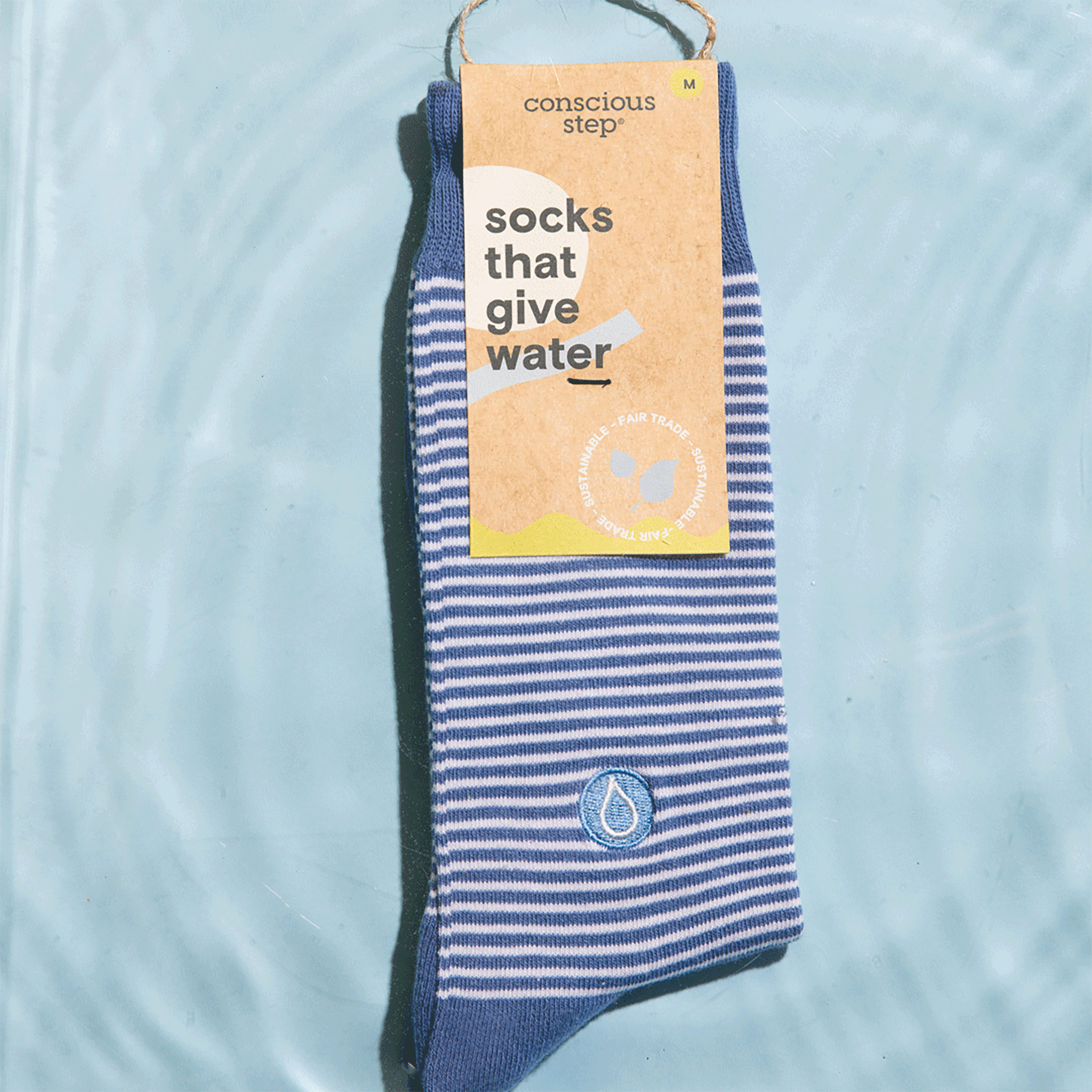 Close-up of striped sock pattern — Conscious Step