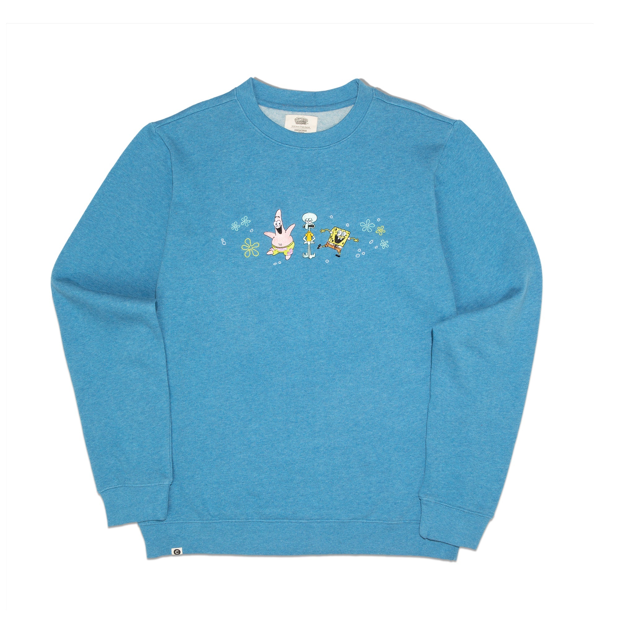 SpongeBob organic cotton crewneck, Protect Oceans — Conscious Step