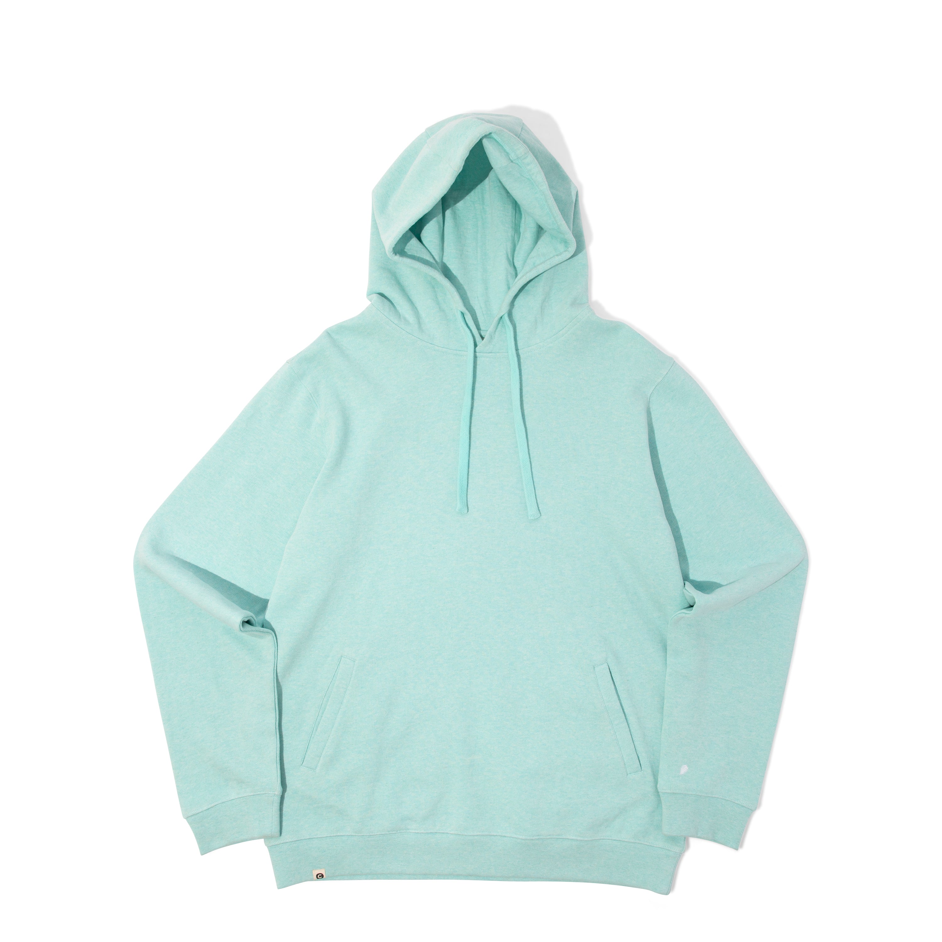 Protect Rainforests organic cotton hoodie in aqua blue — Conscious Step