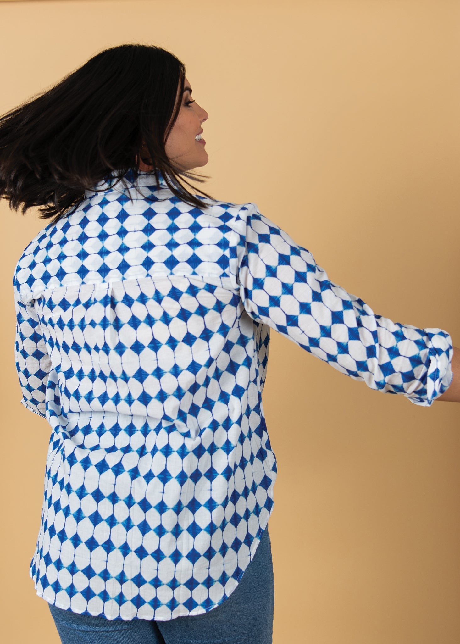 Good Boyfriend Shirt - Shibori Diamonds
