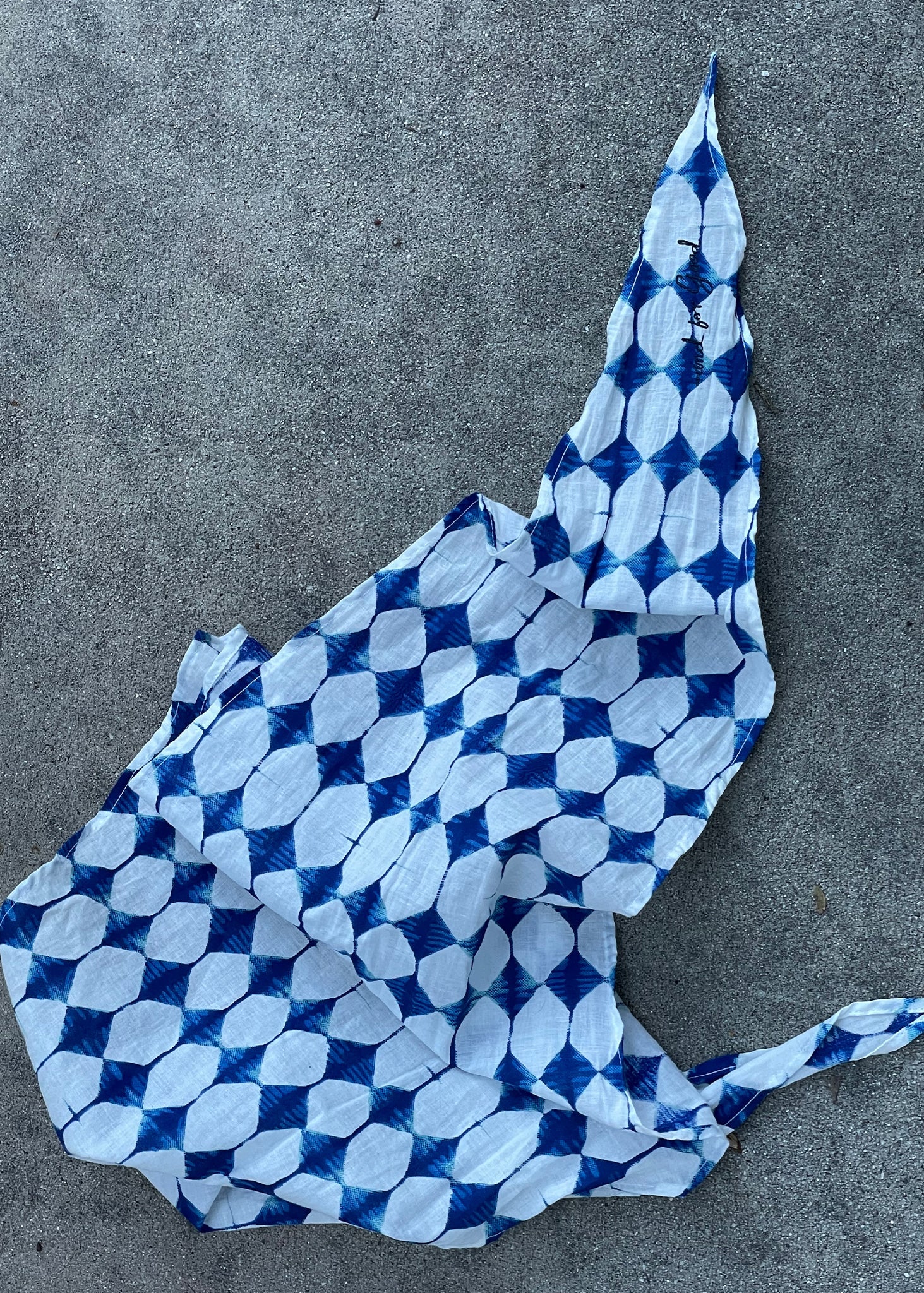 Scarf - Shibori Diamonds Skinny