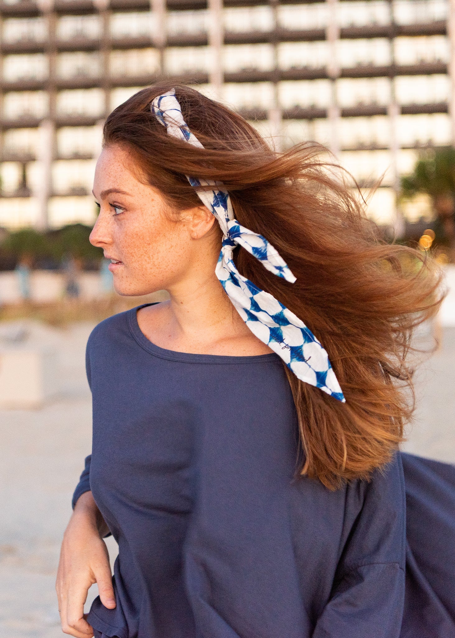 Scarf - Shibori Diamonds Skinny