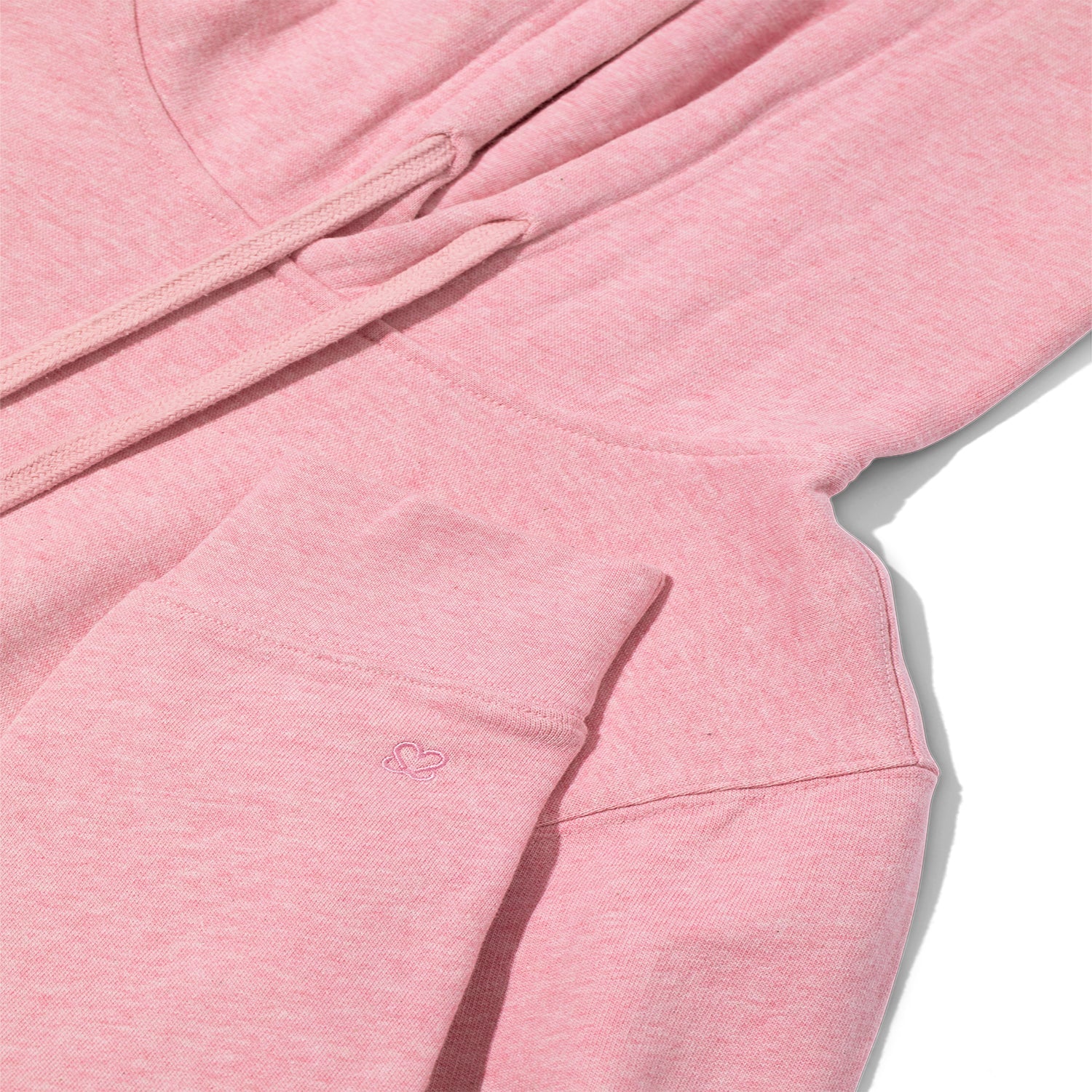 Soft pink organic cotton hoodie for breast cancer awareness — Conscious Step