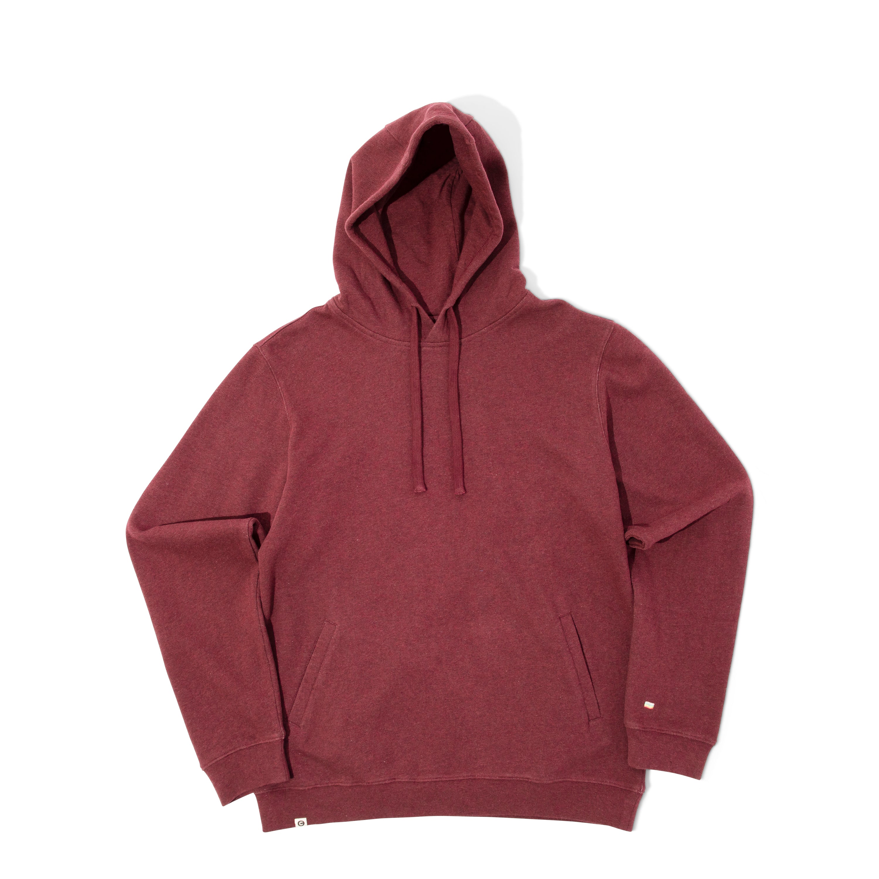 LGBTQ organic cotton hoodie in maroon — Conscious Step