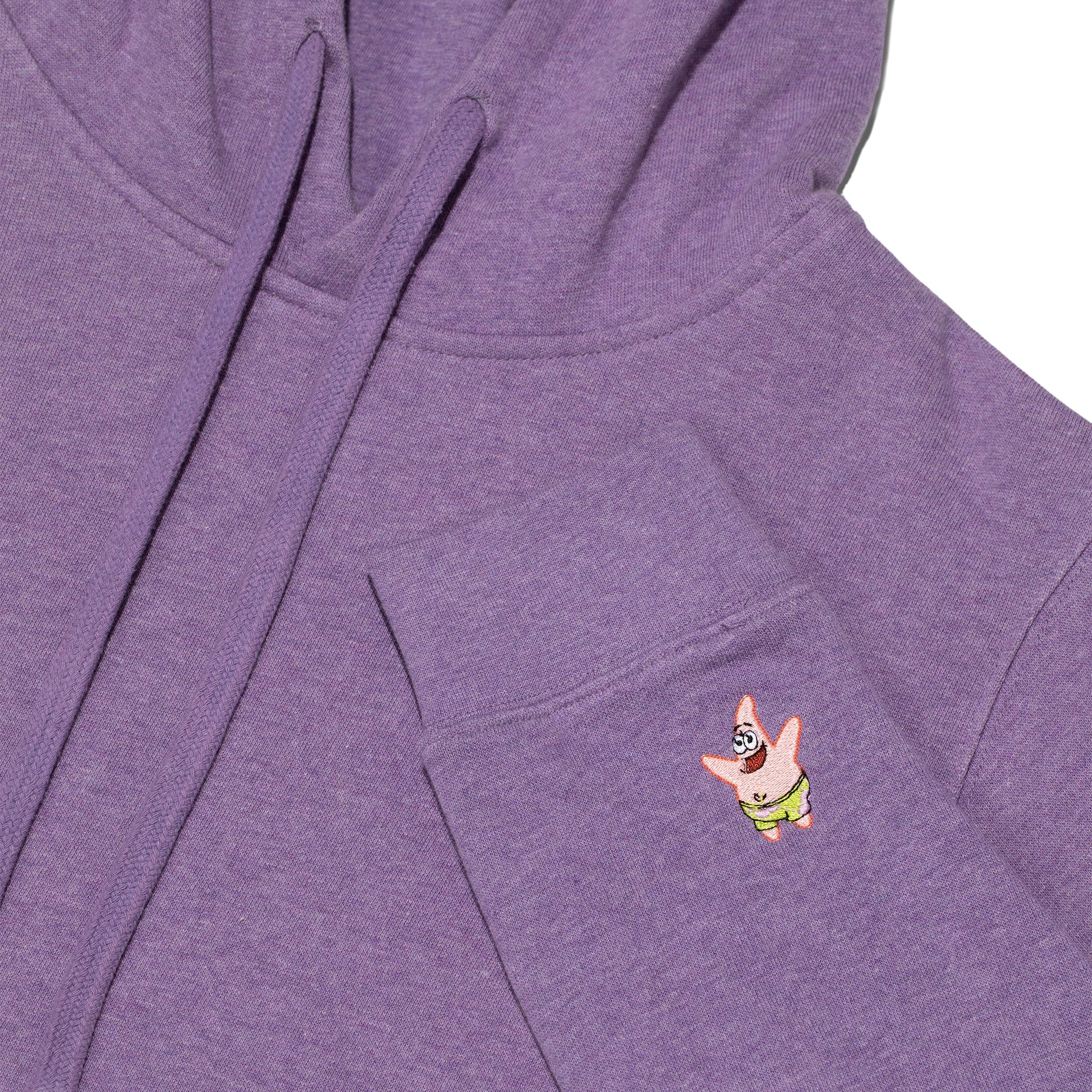 Purple organic cotton Patrick Star hoodie — Conscious Step