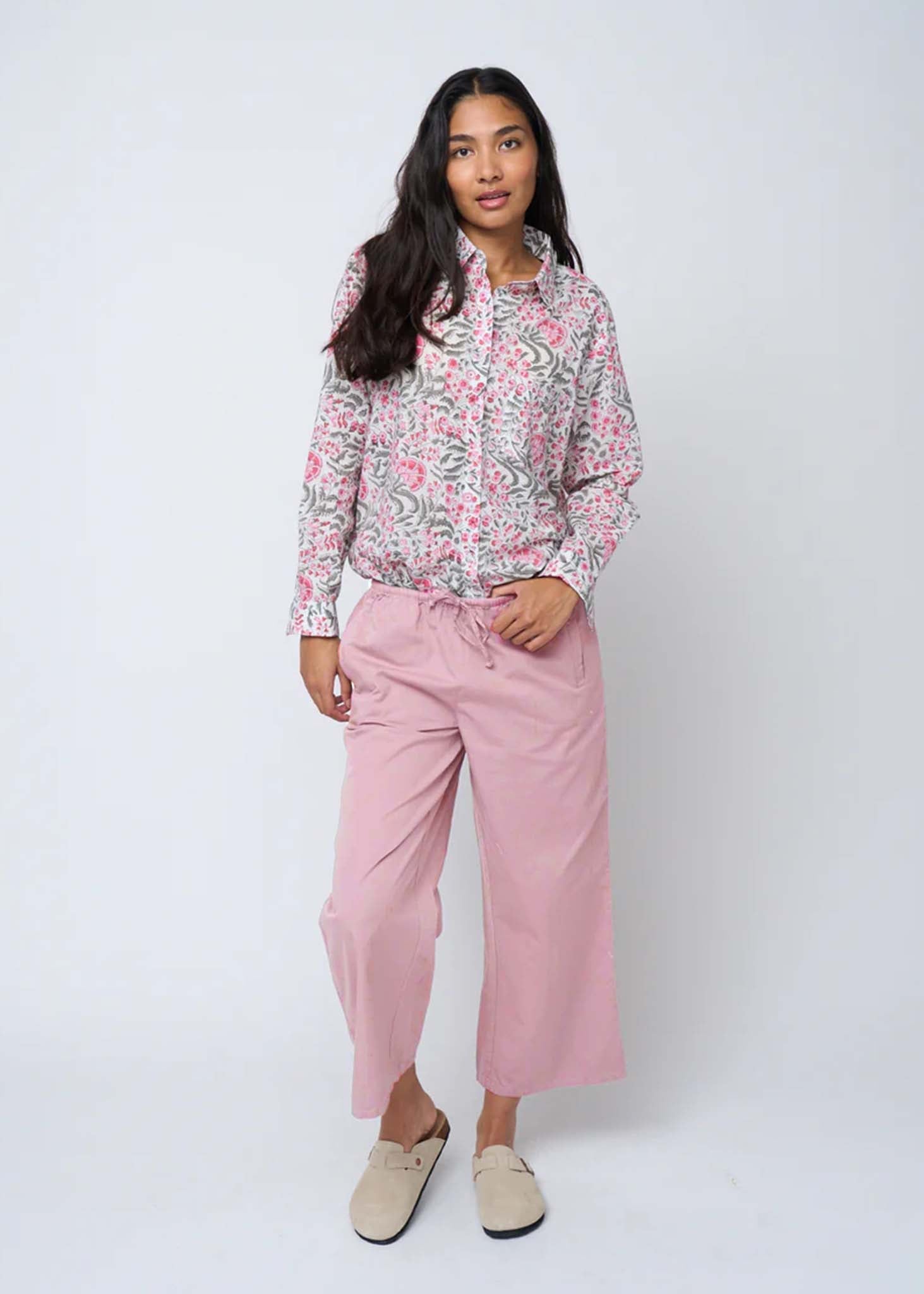 Shore Pant - Tickled Pink Twill
