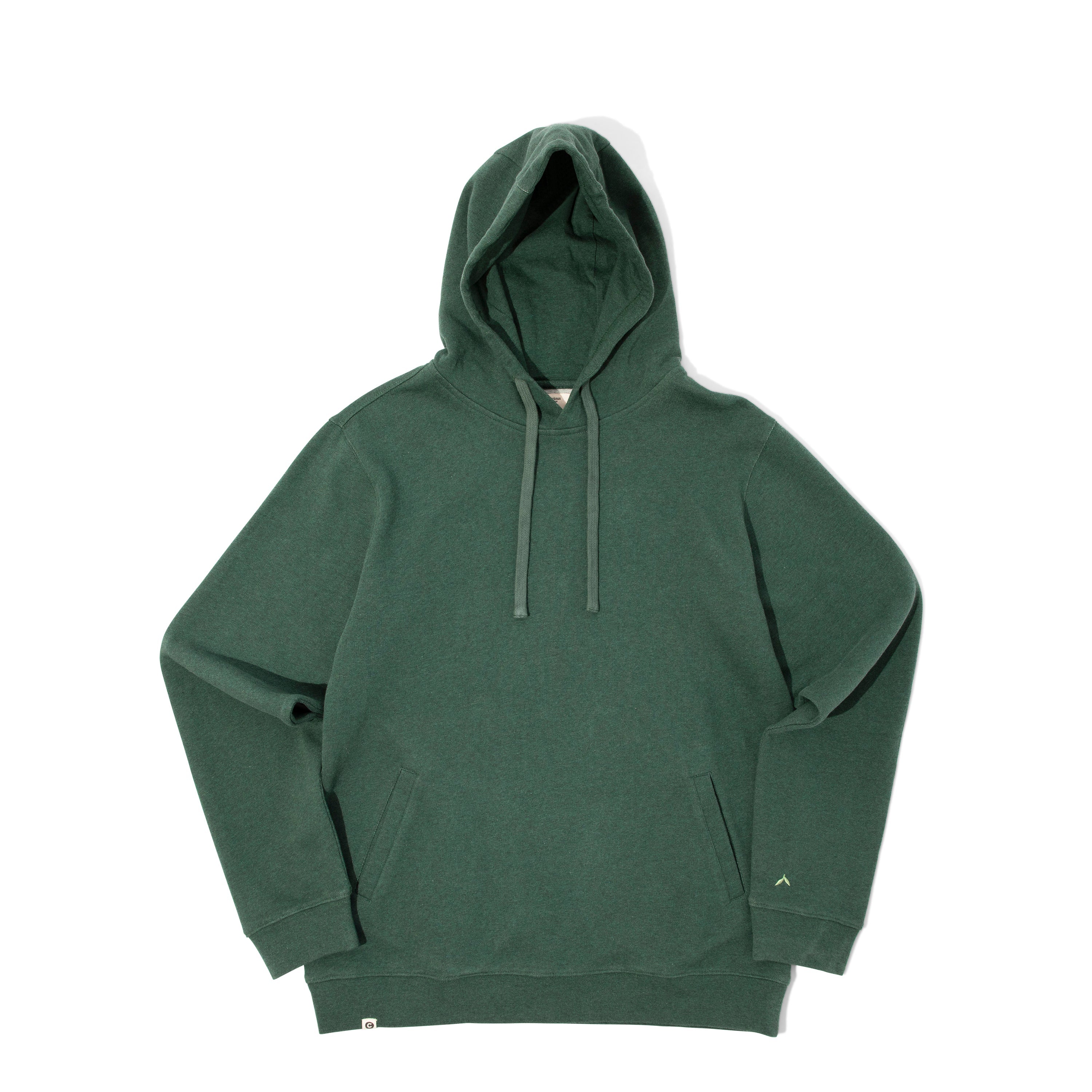 Plant Trees organic cotton hoodie in cypress green — Conscious Step
