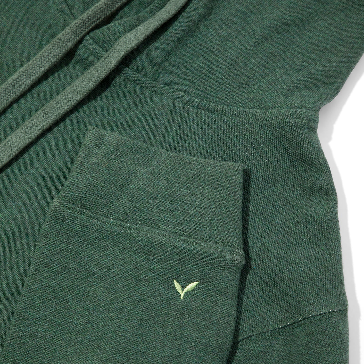 Cypress green hoodie with tree embroidery — Conscious Step