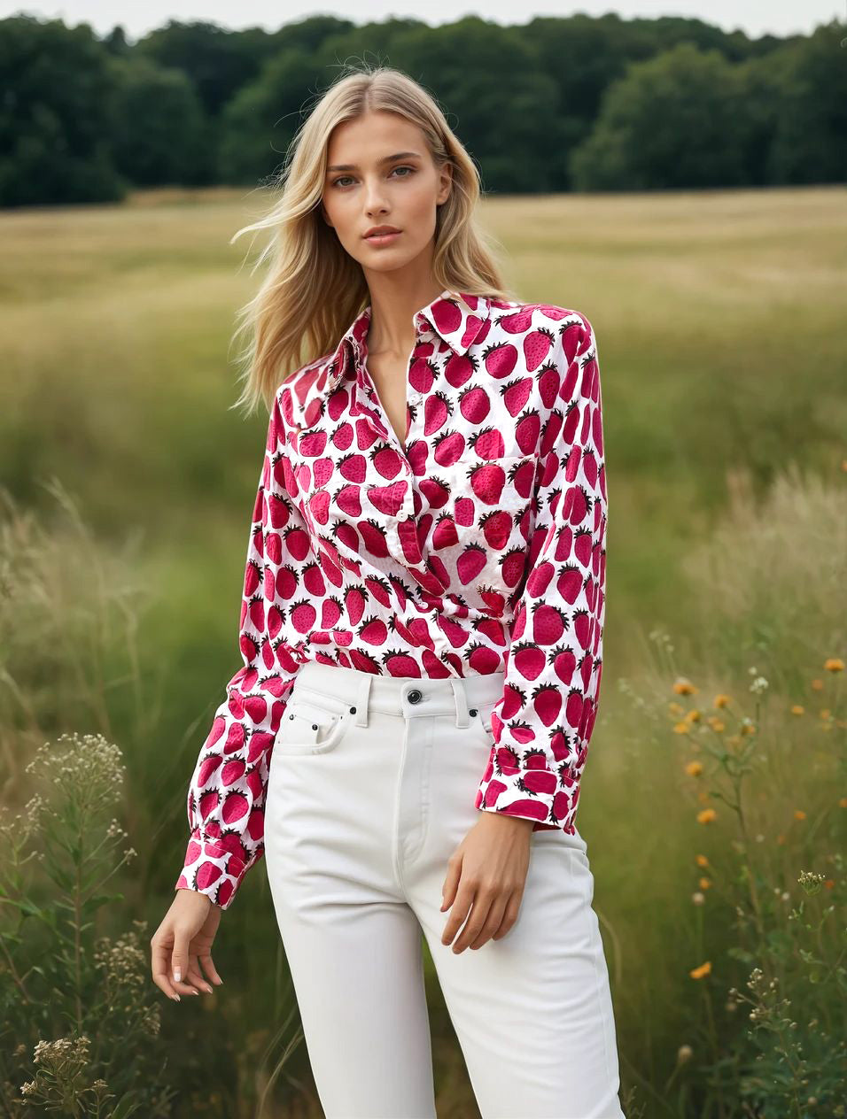 Good Boyfriend Shirt - Strawberry