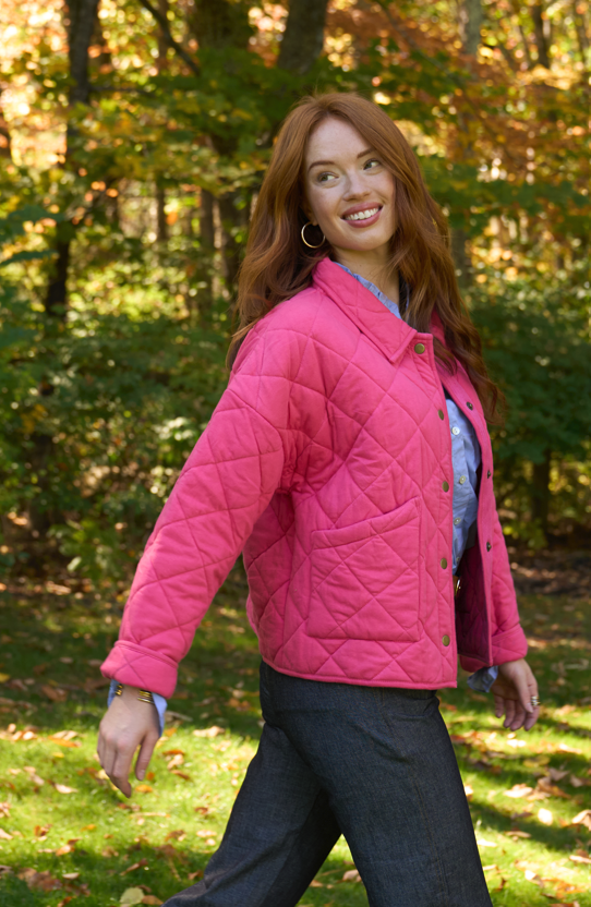 Countryside Quilted Jacket - Neon Pink