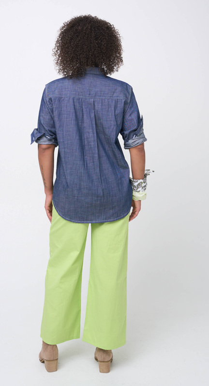 Good Boyfriend Shirt - Chambray Dark Denim Wash