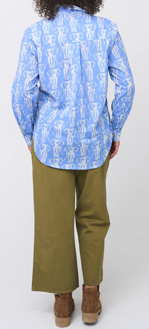 Good Boyfriend Shirt - Elephants Bluebird