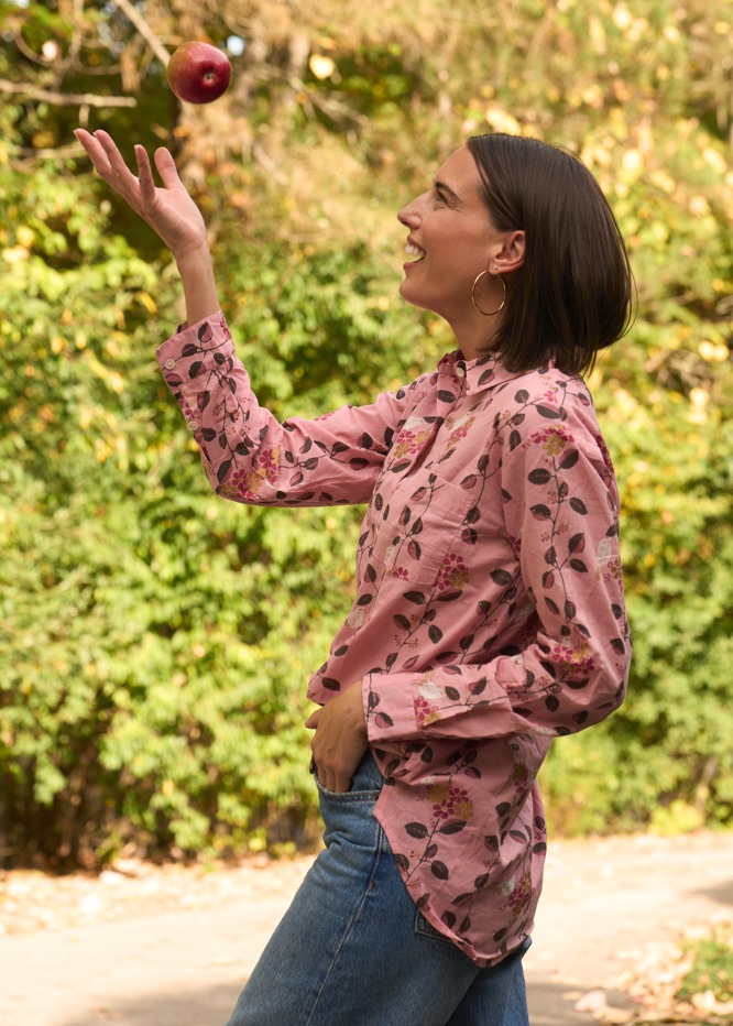 Good Boyfriend Shirt - Birdie On A Vine Blush