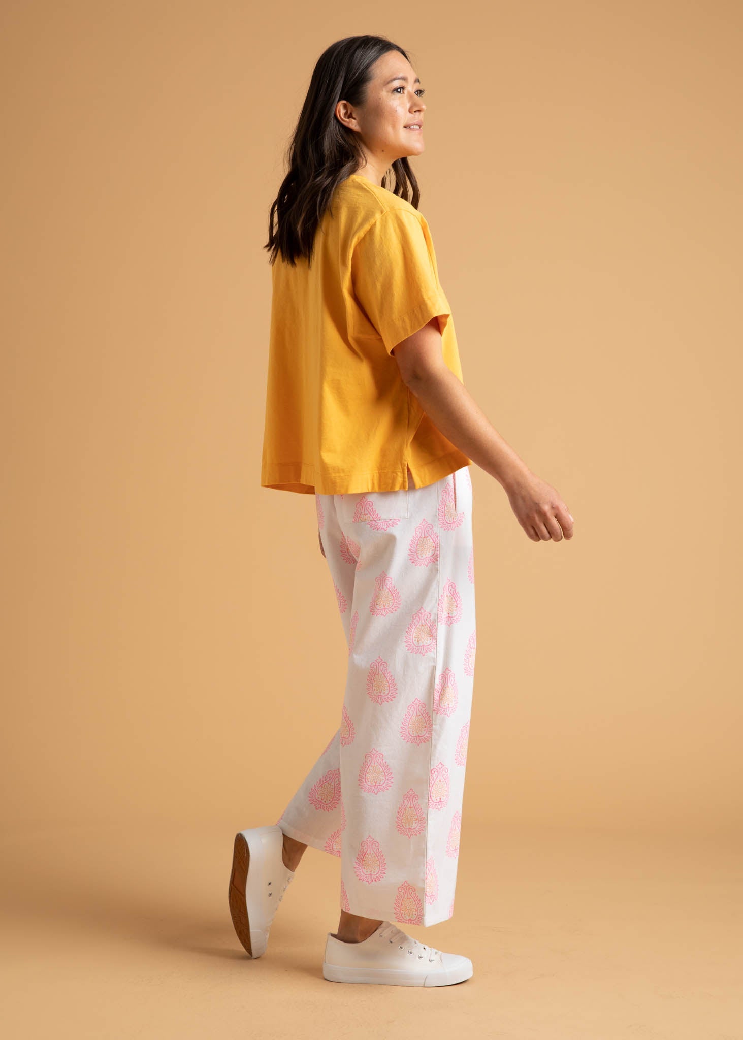 Shore Pant - Totem Paisley Neon Pink & Peach