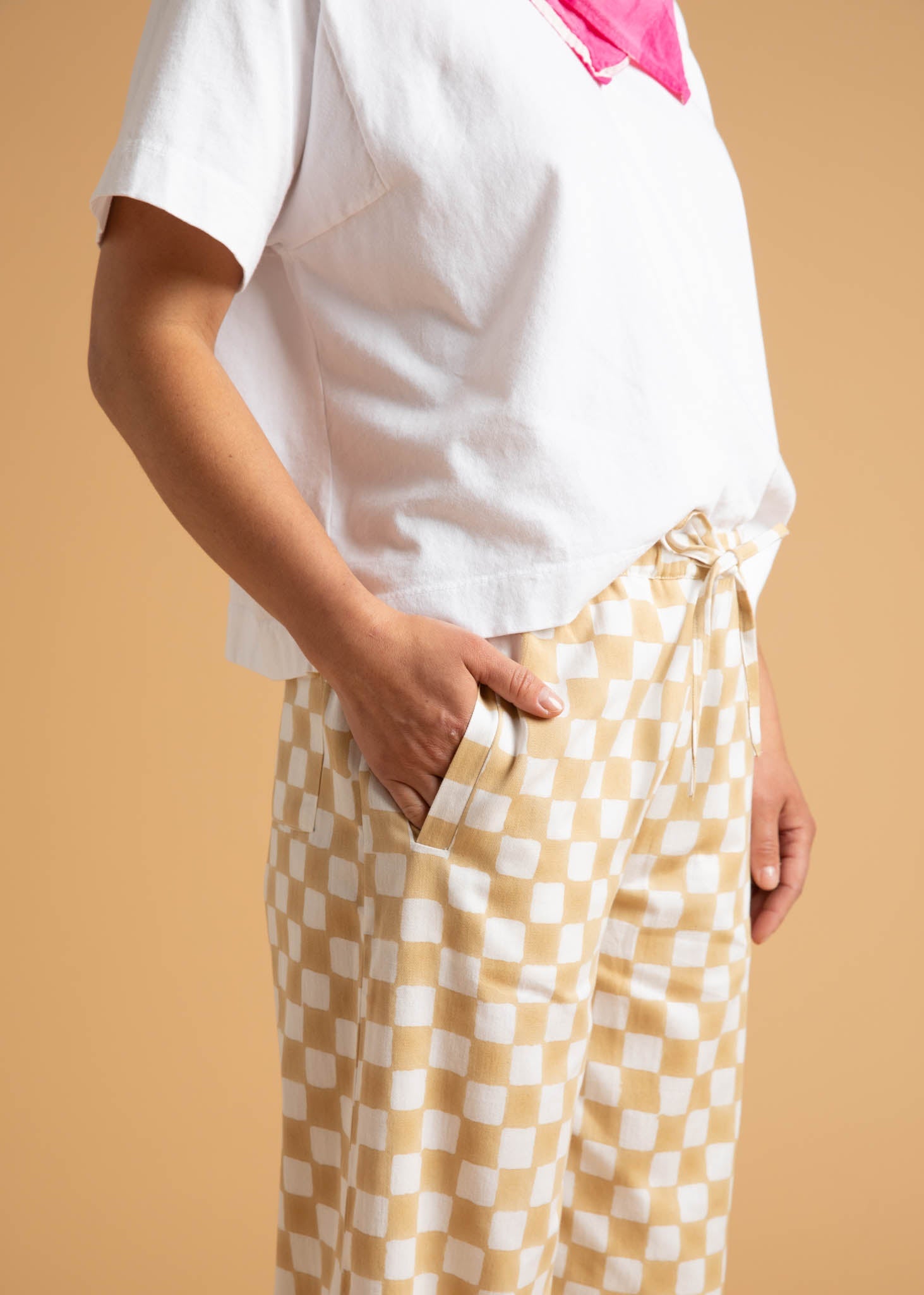 Shore Pant - Checkerboard Natural
