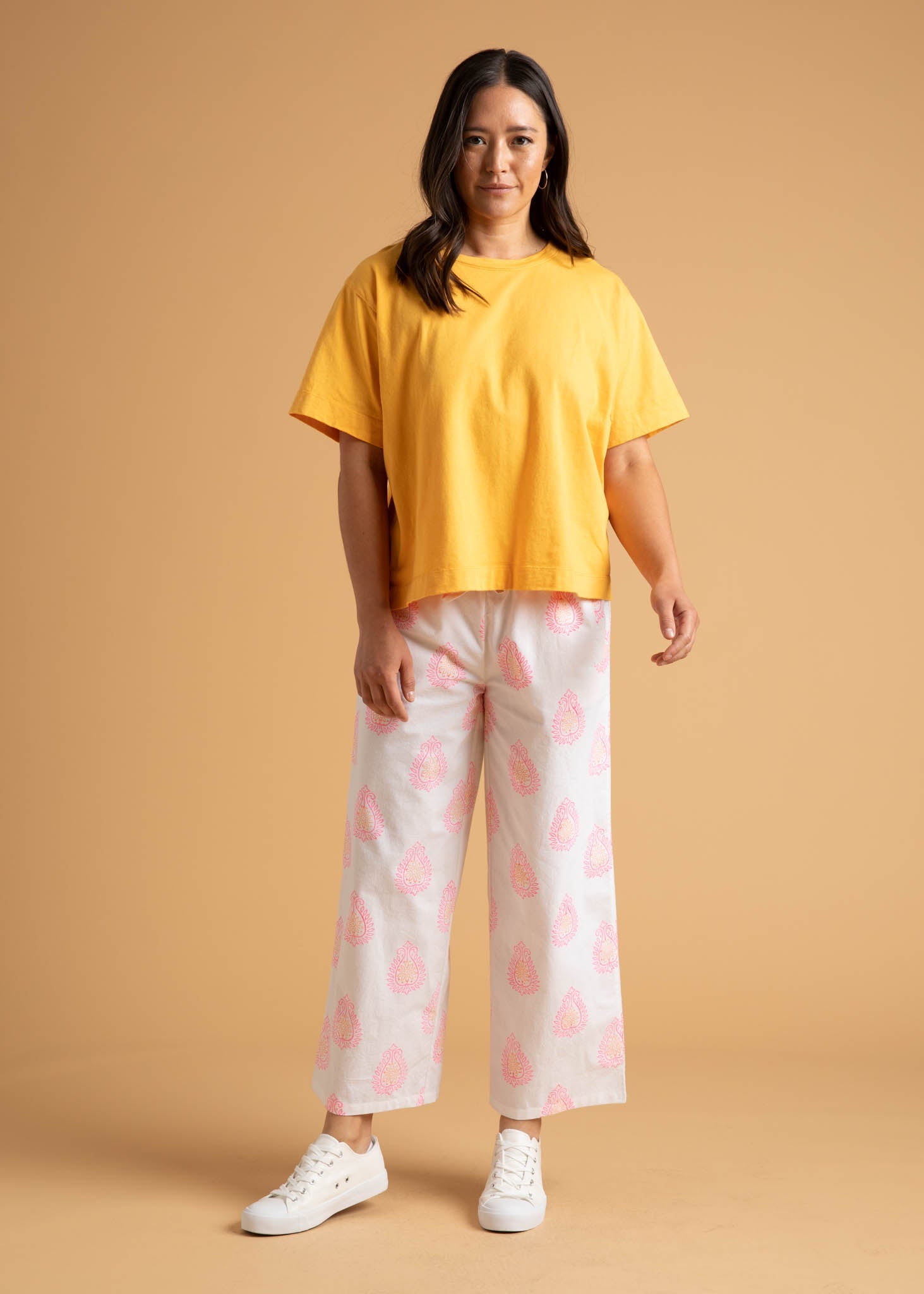 Shore Pant - Totem Paisley Neon Pink & Peach